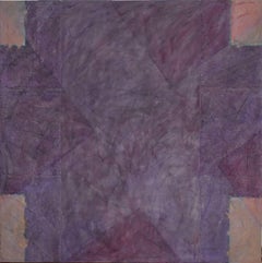 "Archetectual Series #55"  Purples and Lavenders Large Abstract Impressionist