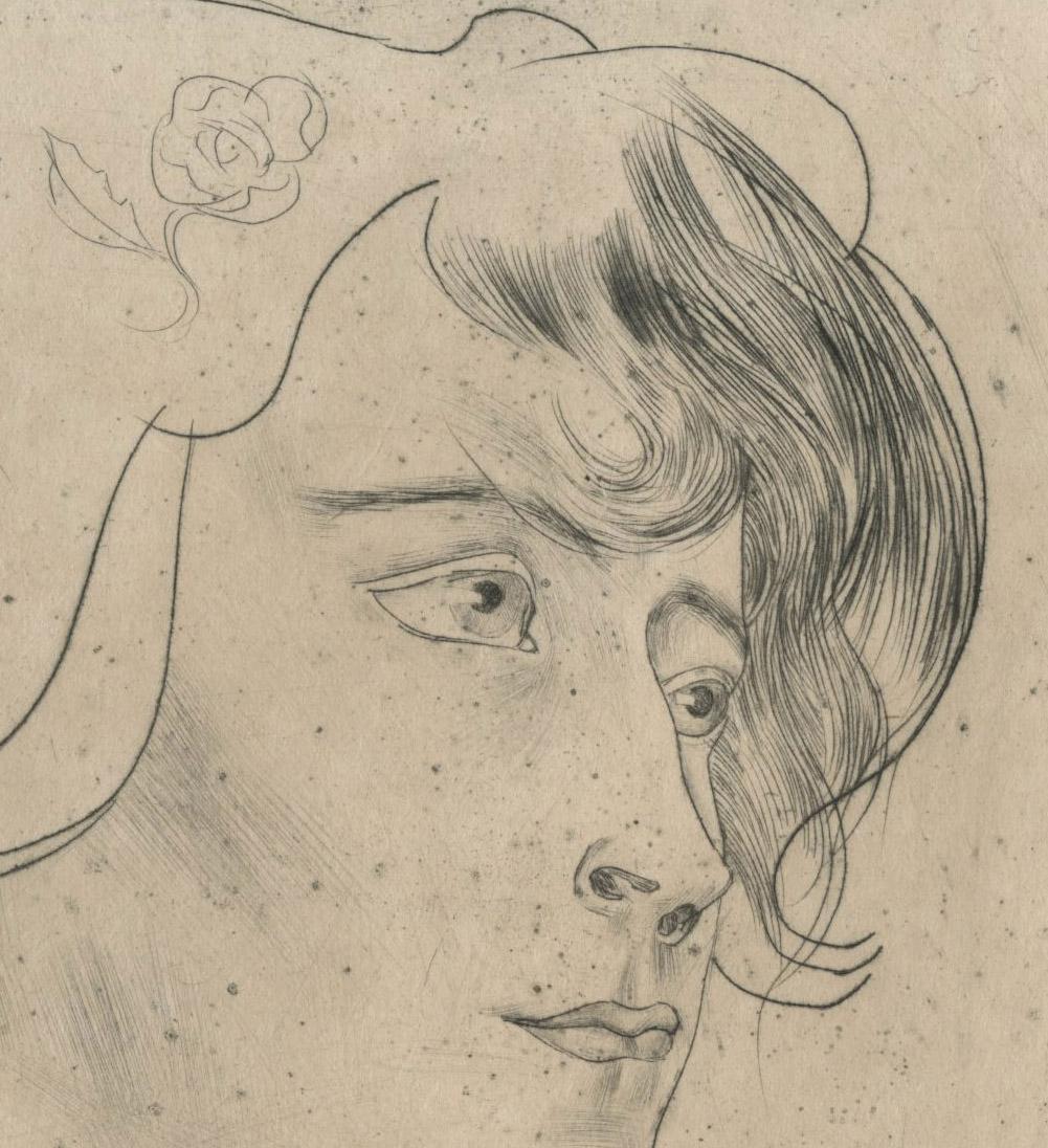 Cabeza de mujer (Vrouwekop), Marguerite Adolphine Helfrich - Print de Jan Toorop