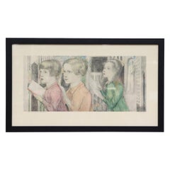 Antique Jan Toorop "The Sacrifice" Framed Print, 1926
