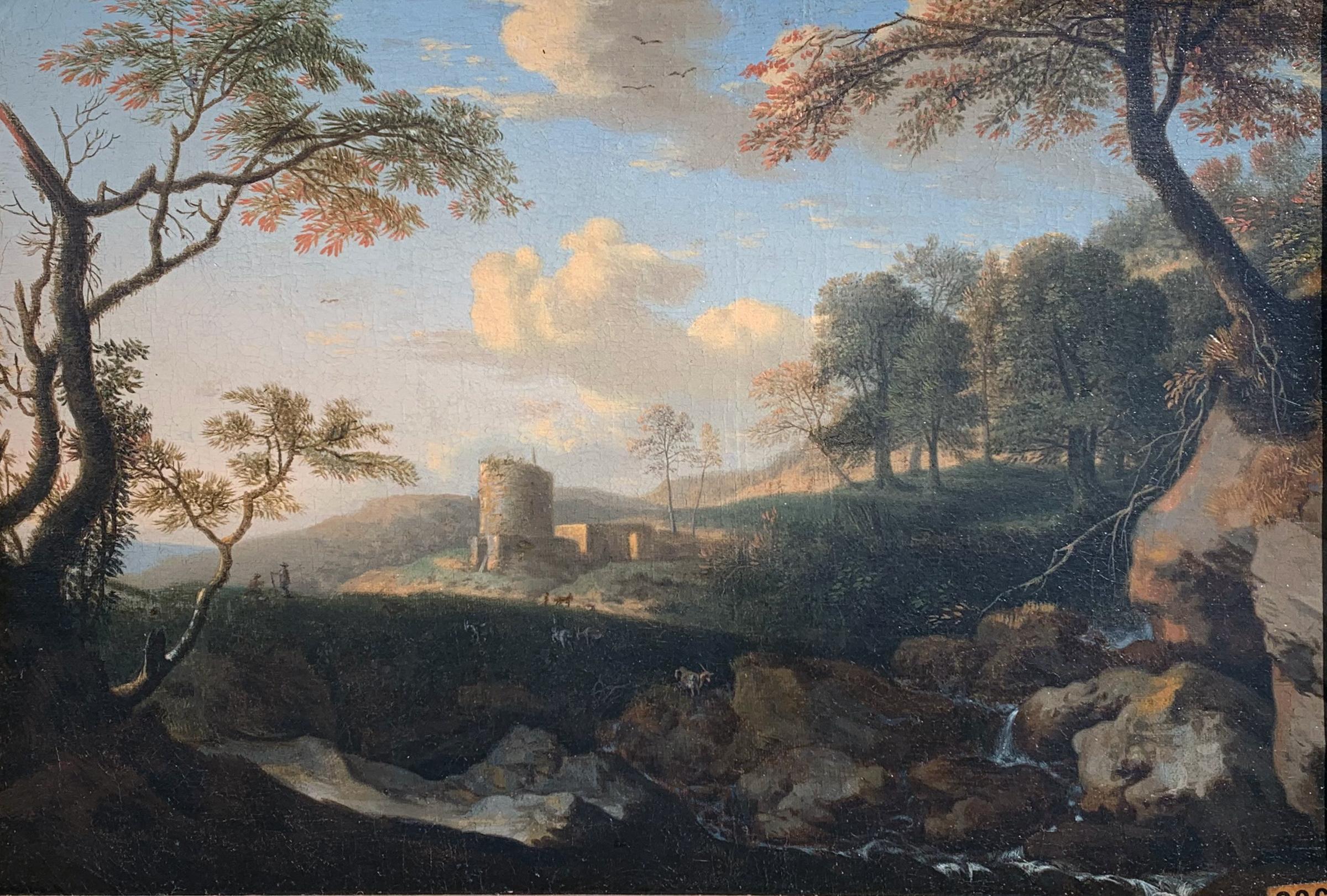 Paysage Rocheux Animé Fond Ruine Suiveur De Jan Van Bloemenn (1662/1749) im Angebot 1