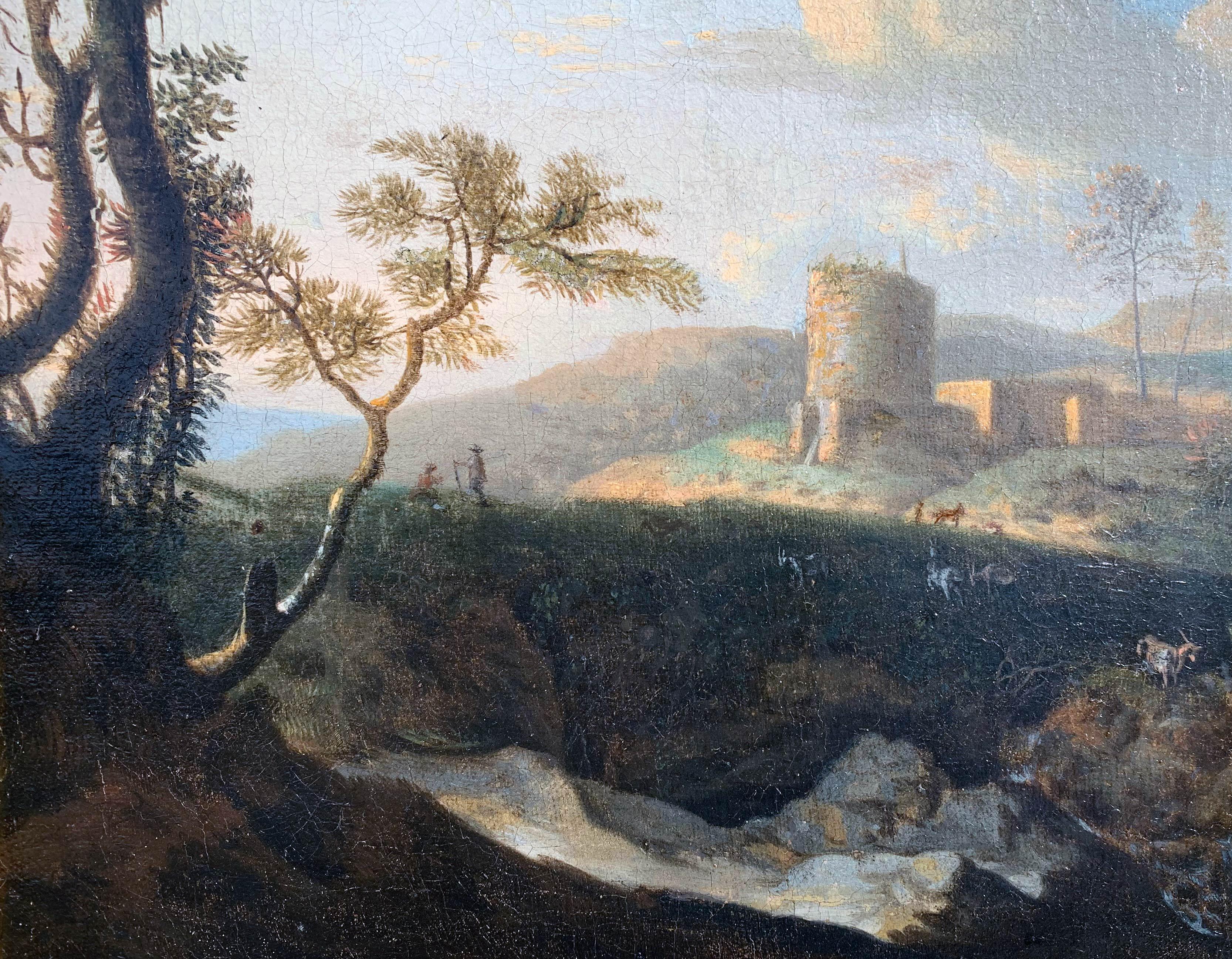 Paysage Rocheux Animé Fond Ruine Suiveur De Jan Van Bloemenn (1662/1749) im Angebot 4