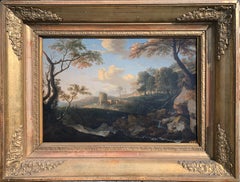 Paysage Rocheux Animé Fond Ruine Suiveur De Jan Van Bloemenn (1662/1749)