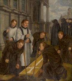 Burying the Dead Ceremony - an early 16th century panel