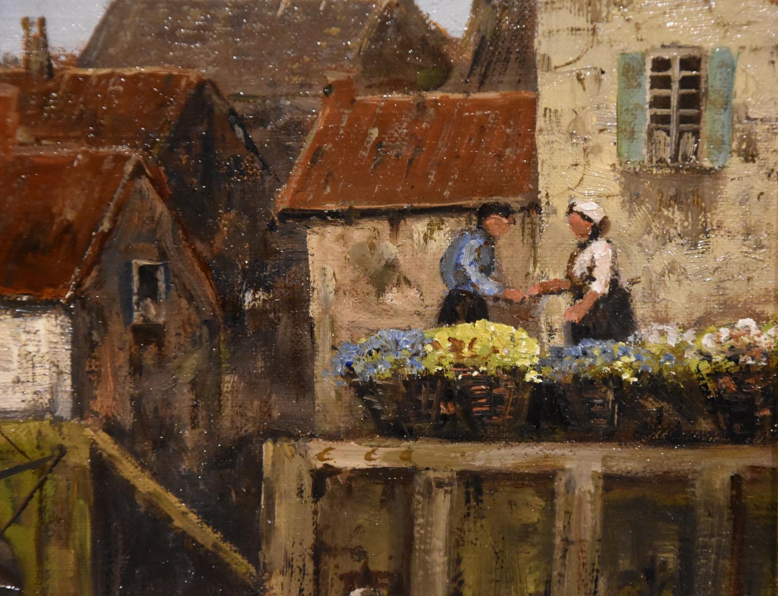 Pareja de óleos de Jan Van Couver 'Vistas del canal' en venta 5
