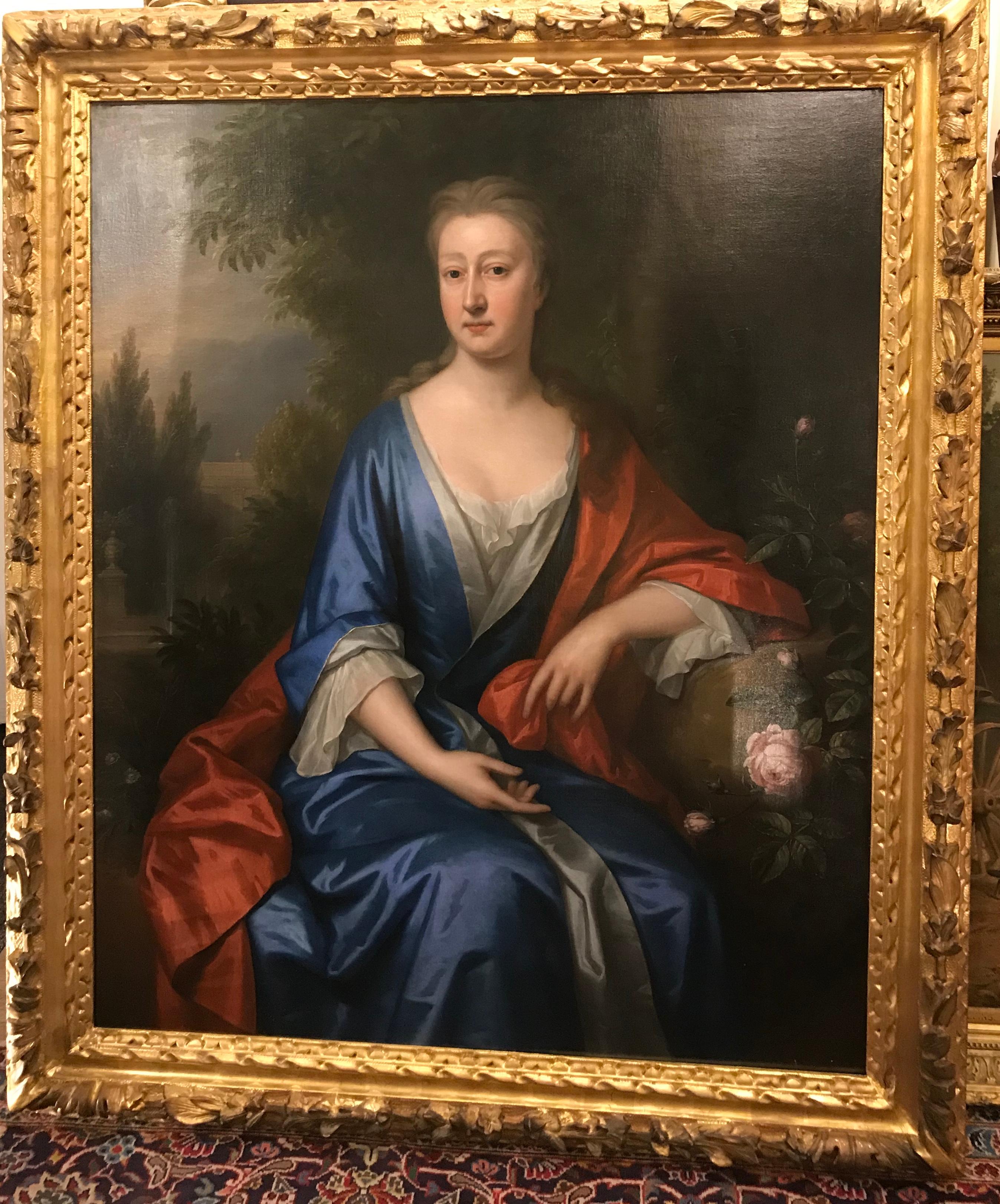 English Jan van de Vaart Portrait of a Lady For Sale