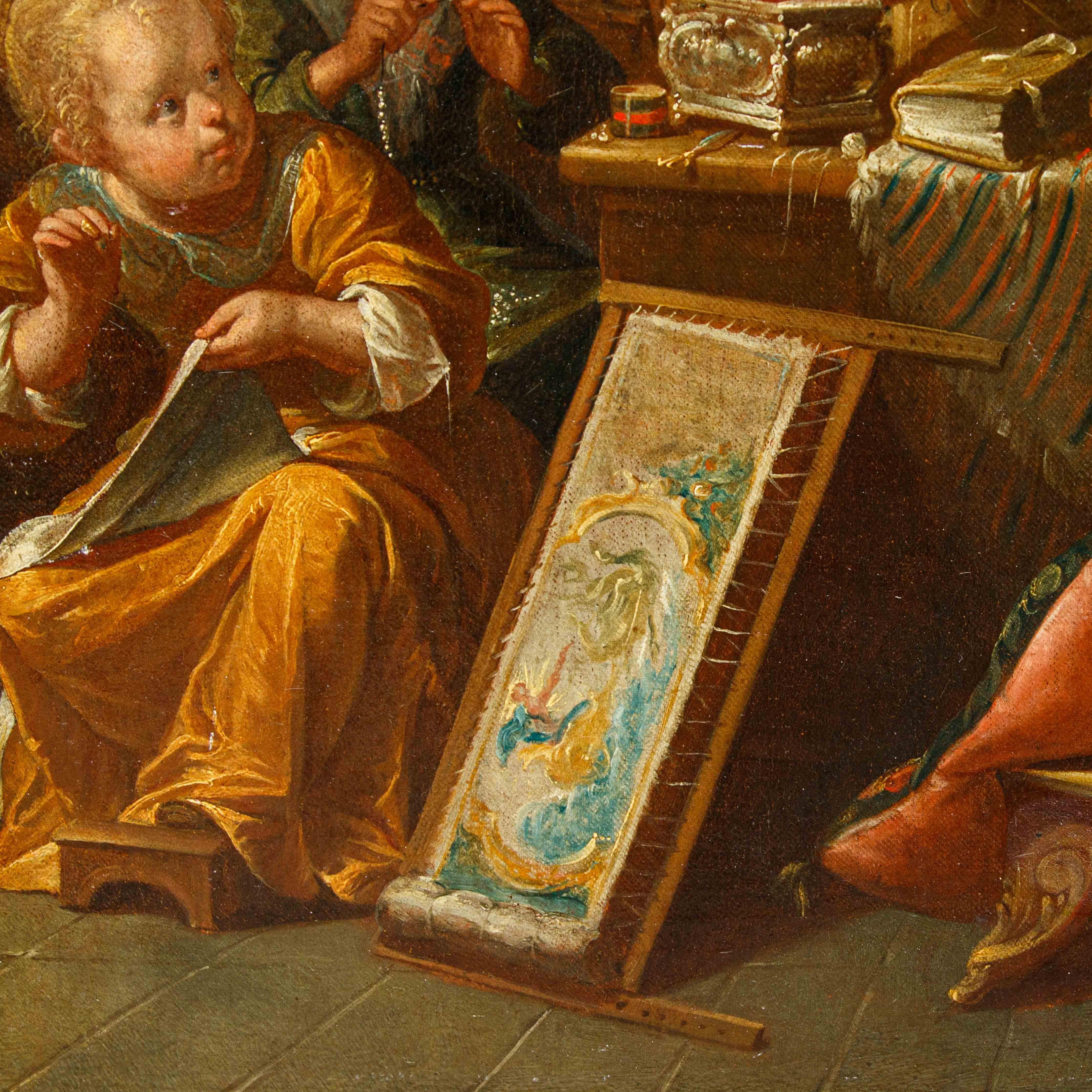 Di Jan van den Hecke (Kwaremont, 1620 – Anversa, 1684), Tarquinio e Lucrezia im Angebot 6