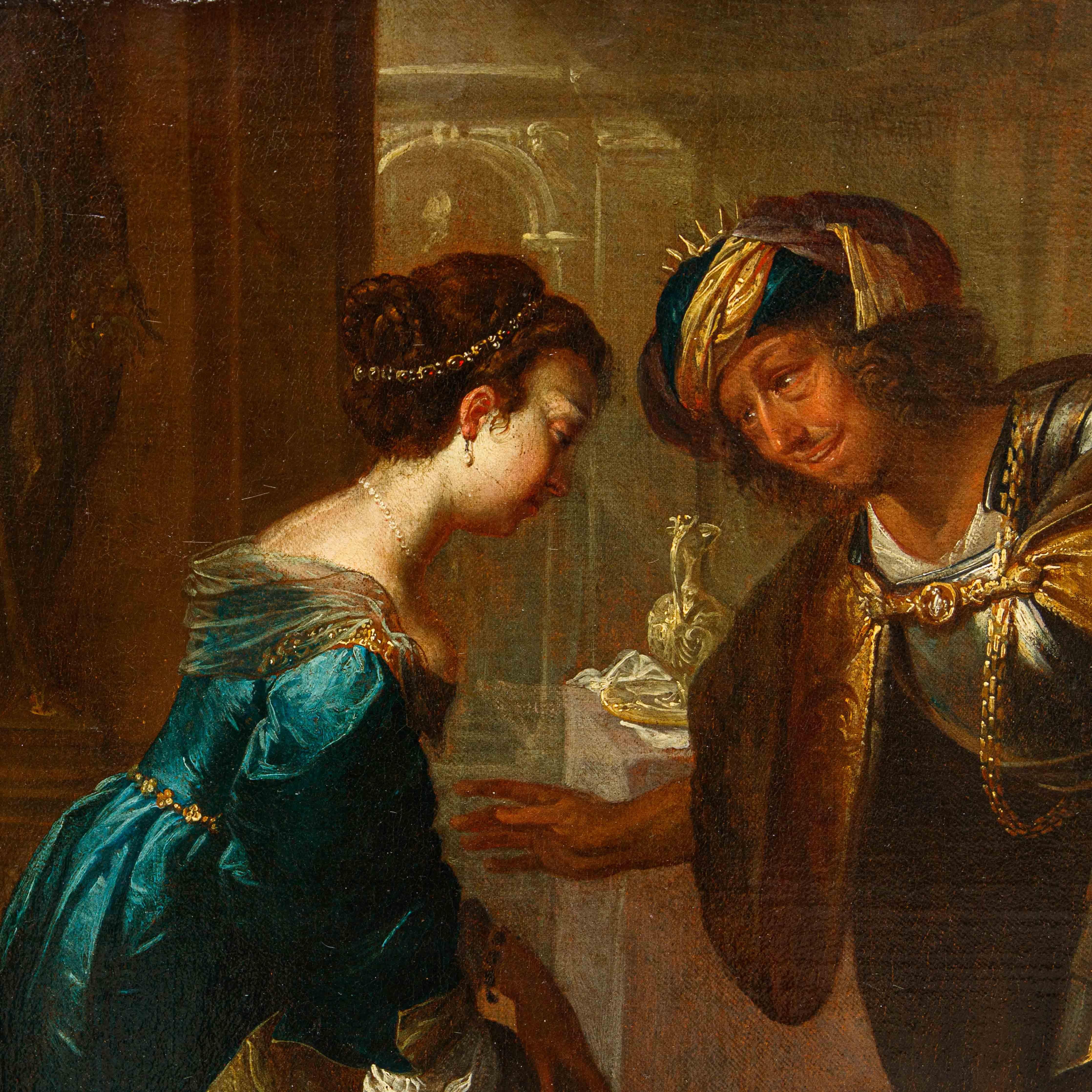 Di Jan van den Hecke (Kwaremont, 1620 – Anversa, 1684), Tarquinio e Lucrezia im Angebot 8