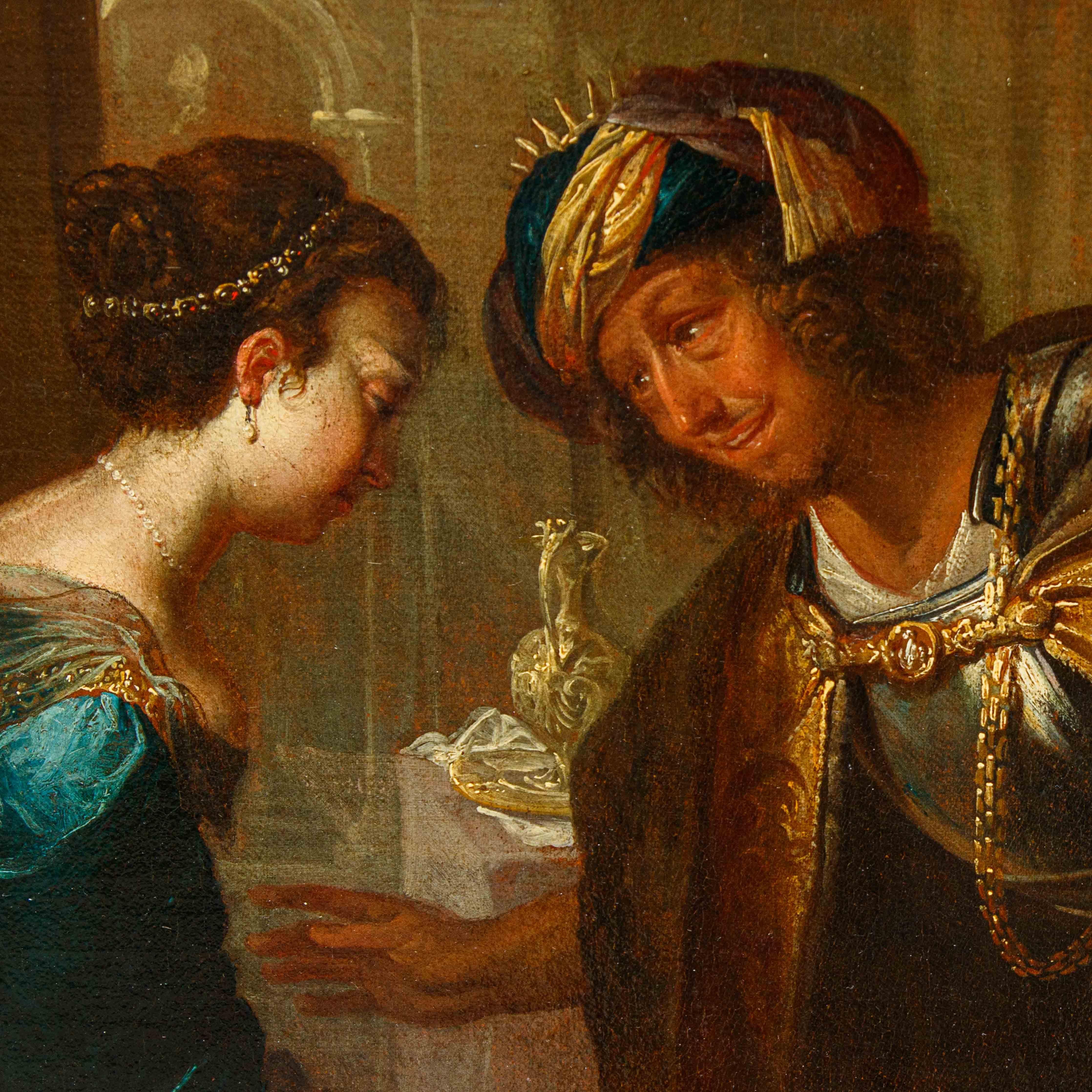 Di Jan van den Hecke (Kwaremont, 1620 – Anversa, 1684), Tarquinio e Lucrezia im Angebot 4