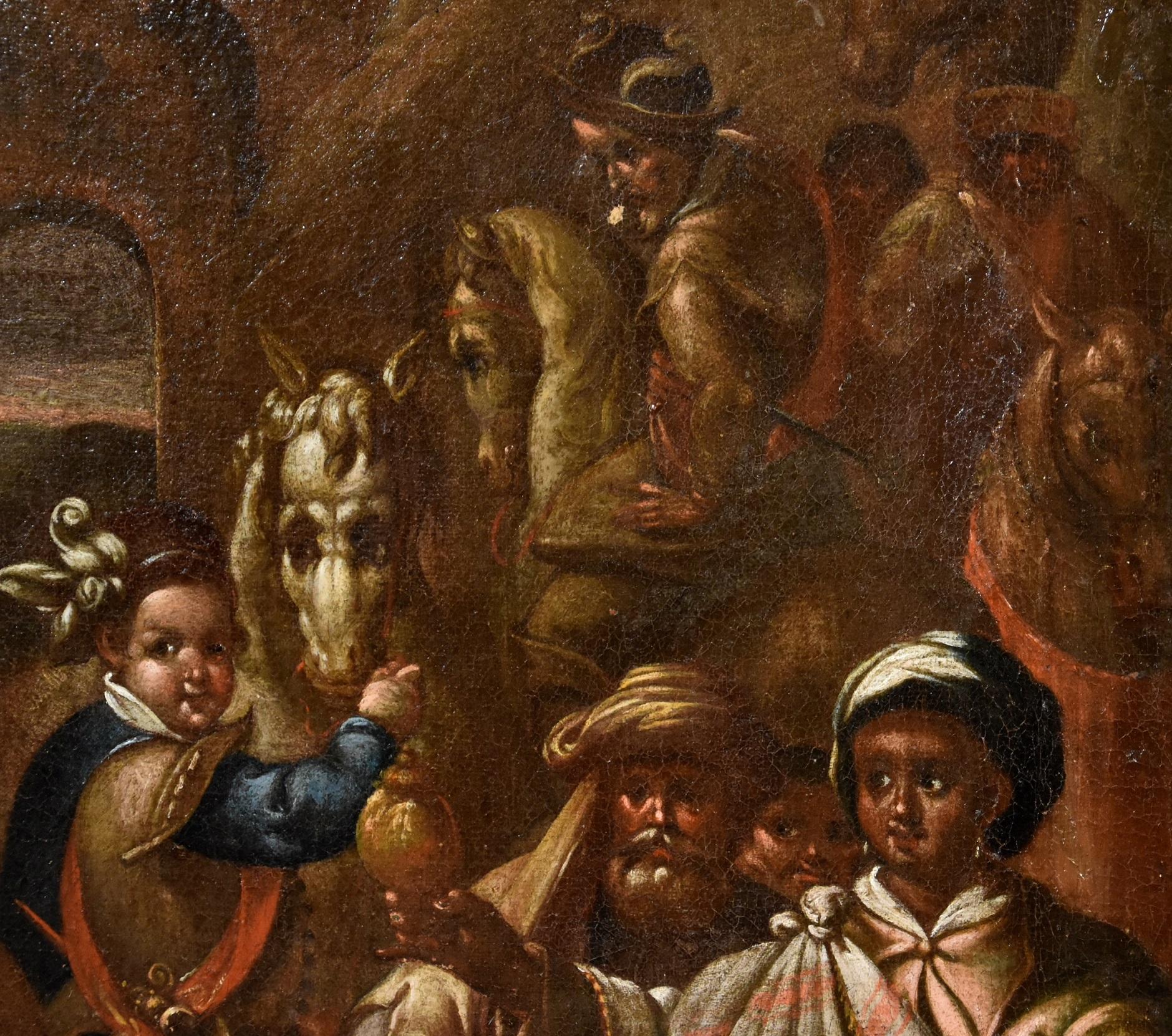 Adoration Magi Jan Van Der Straet Gemälde Öl auf Leinwand Alter Meister 16. Jahrhundert im Angebot 9