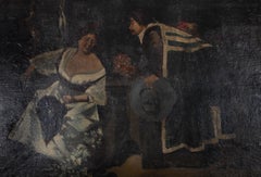 Jan Van Duyatt - Huile de la fin du XIXe siècle, Un Cavalier Suitor