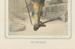 Jan van Galen – Heroic Dutch Admiral, 19th-Century Hand-Colored Lithograph
