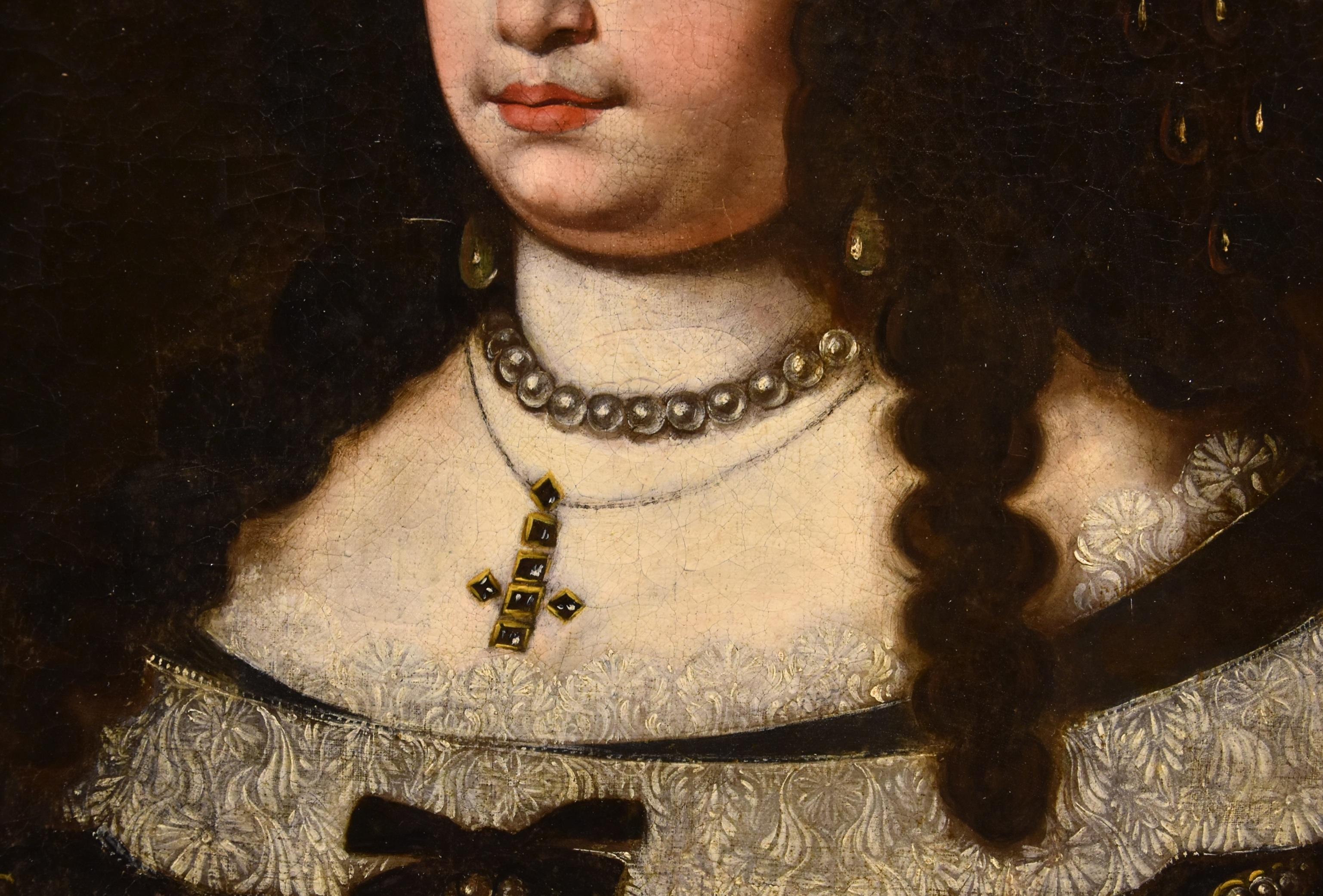 Porträt Herzogin Frau 17. Jahrhundert Gemälde Van Gelder Öl auf Leinwand Alter Meister im Angebot 9