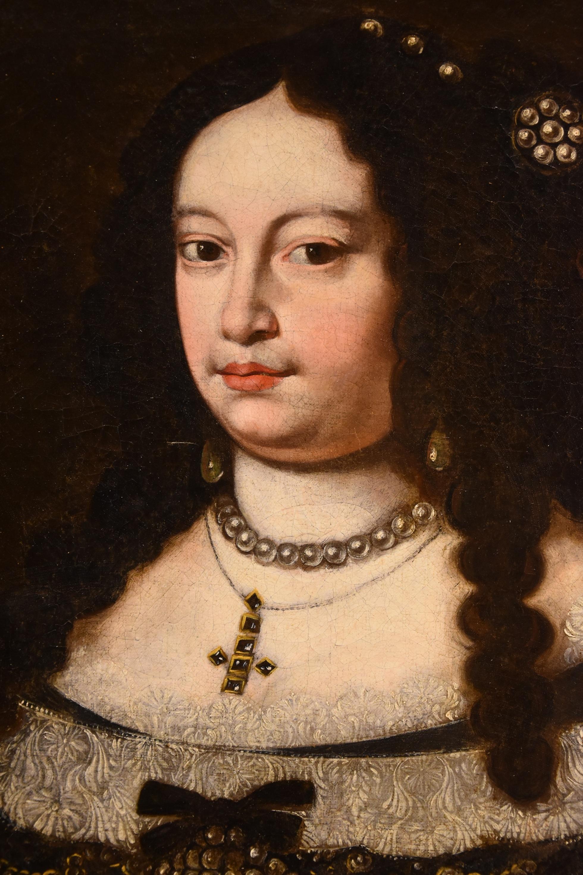 Porträt Herzogin Frau 17. Jahrhundert Gemälde Van Gelder Öl auf Leinwand Alter Meister im Angebot 4