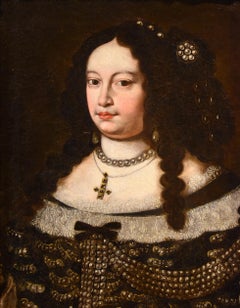 Retrato Duquesa Mujer Siglo XVII Pintura Van Gelder Óleo sobre lienzo Viejo maestro