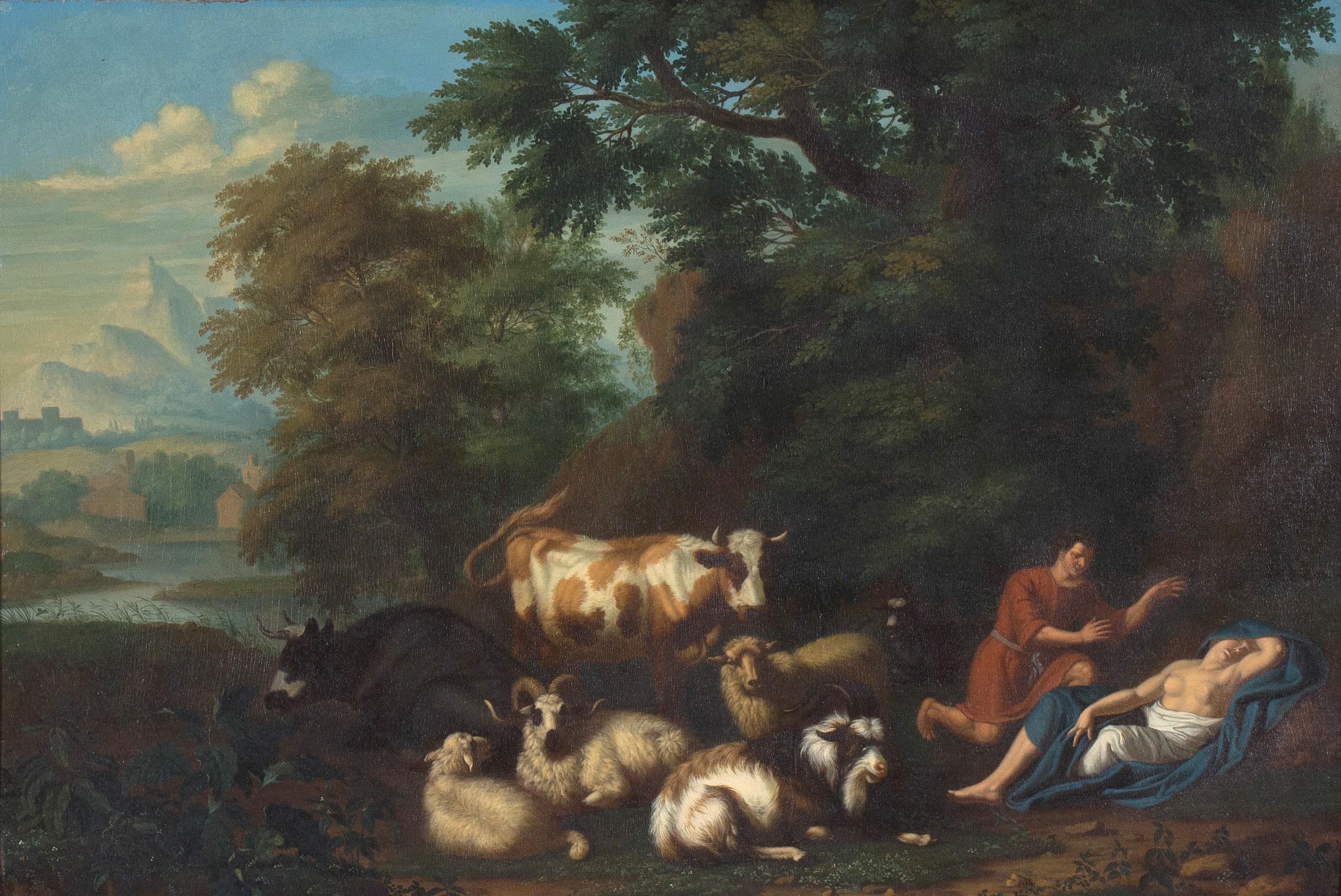 An Eighteenth Century Pastoral Scene by Jan van Gool, 1719 1