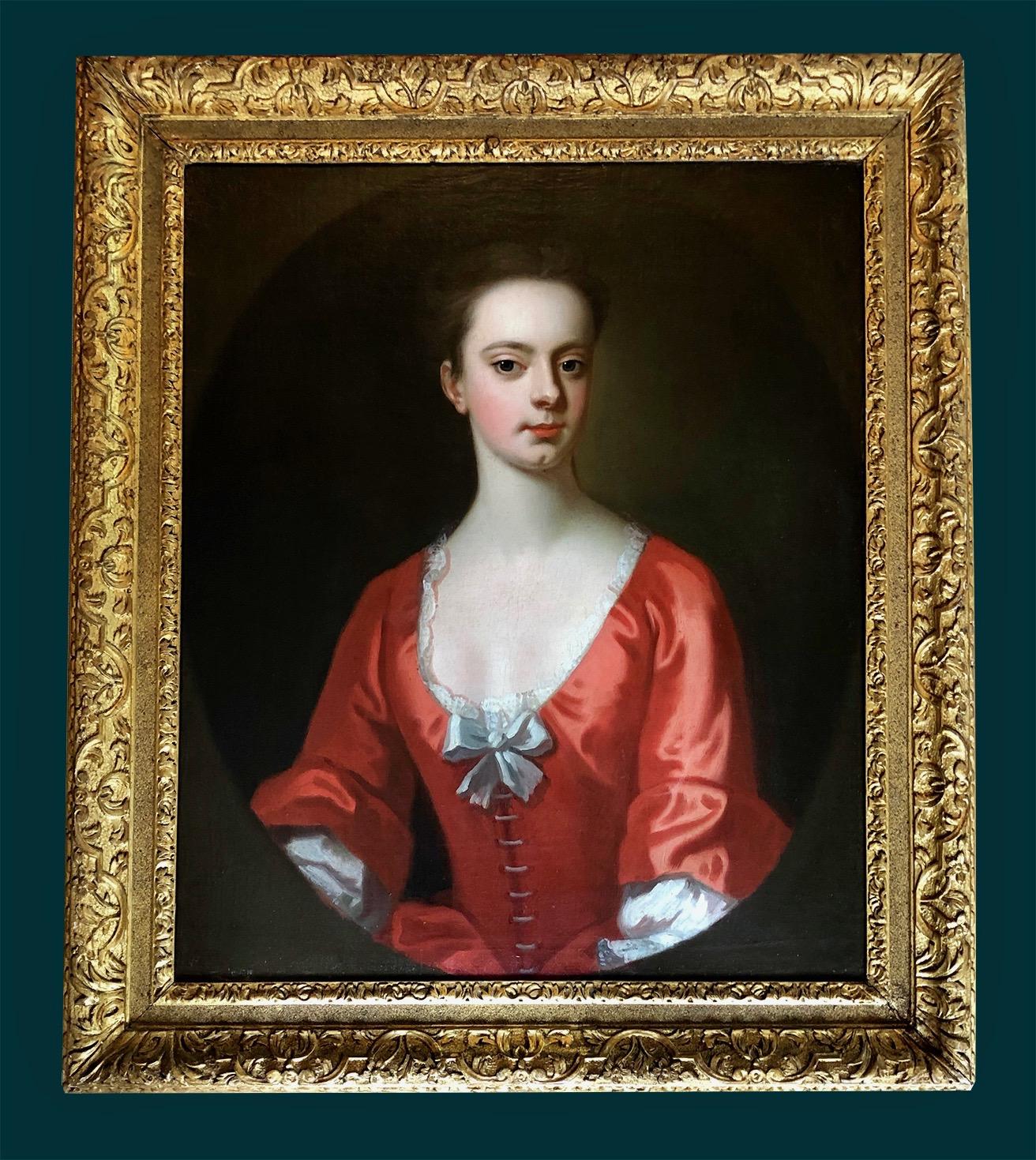 Fine, sensitively rendered early 17th century portrait of a gentleman, painted in the oval and housed in a highly decorative carved and gilded 18th century frame, attributed to Jan Van Haensbergen (1642-1705)

Although the identity of the sitter