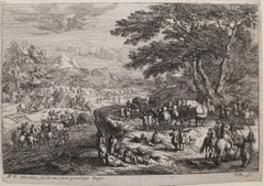 Antique Landscape with Marching Soldiers