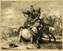 Sword fight between two riders