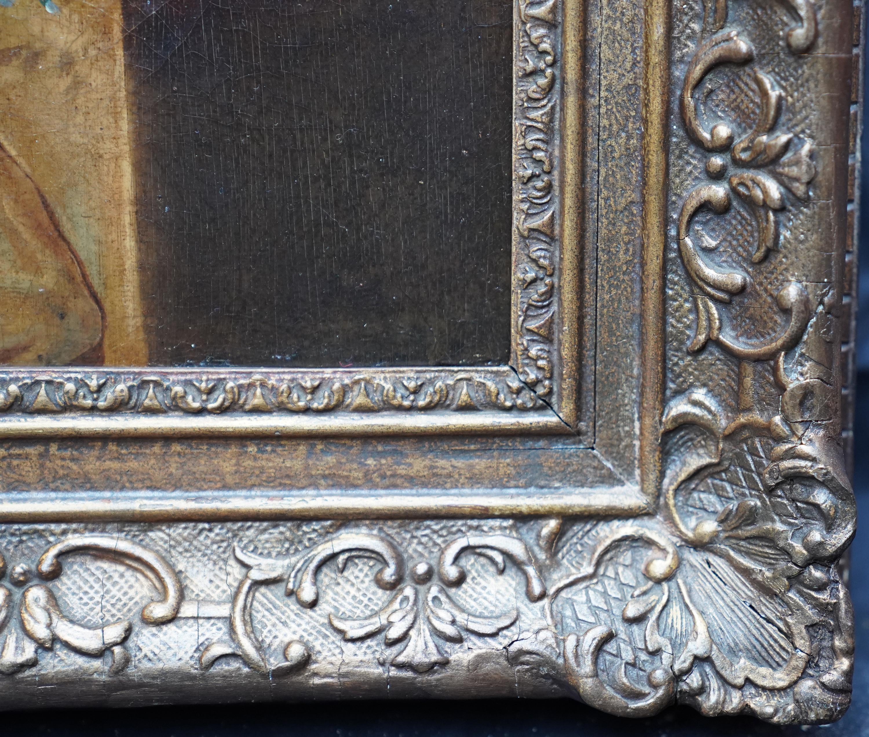 Still Life of Flowers in a Basket - Dutch 18thC Old Master floral oil painting 2
