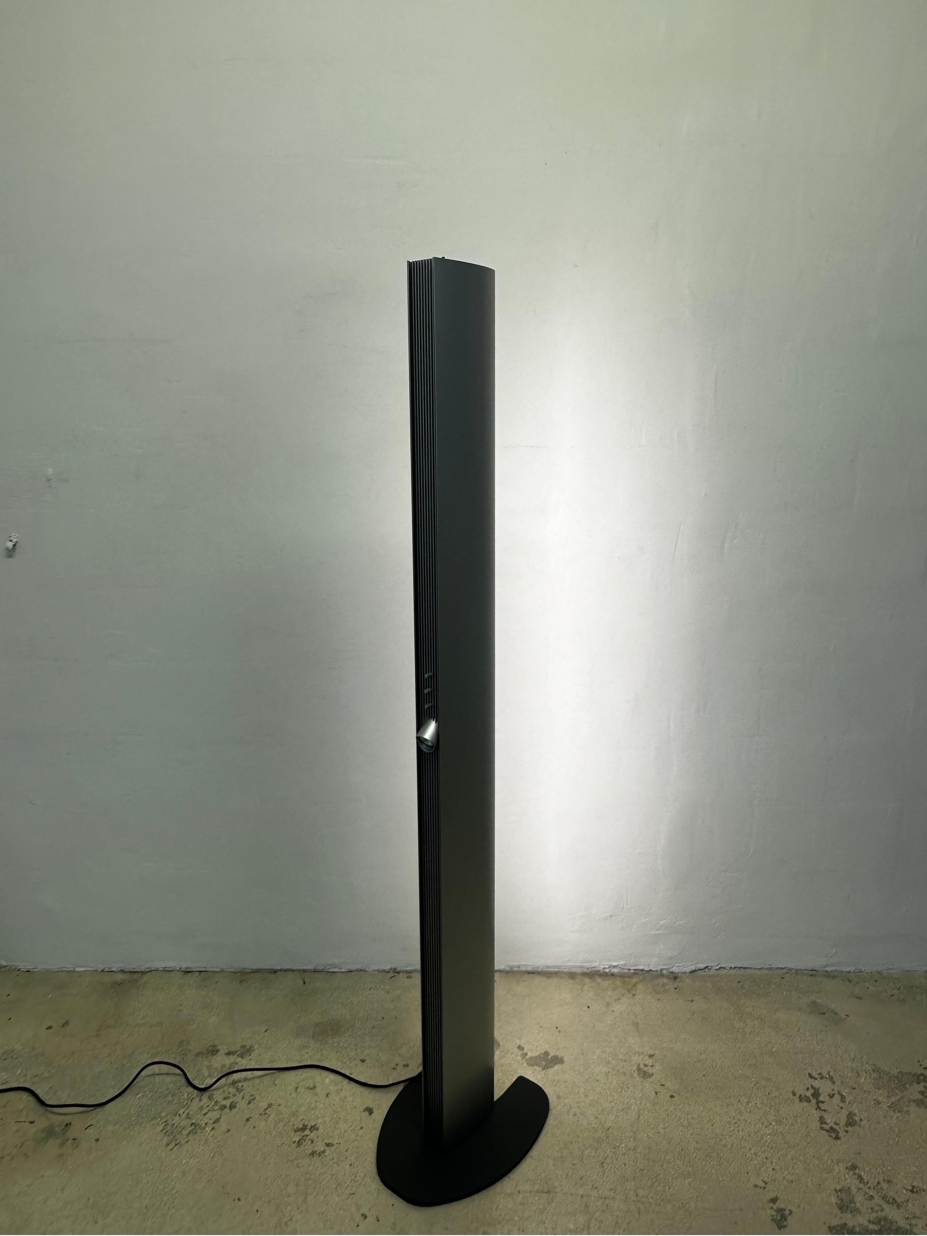 Aluminum Jan Van Lierde Echos Dimmable Floor Lamp for Artemide, 1980s