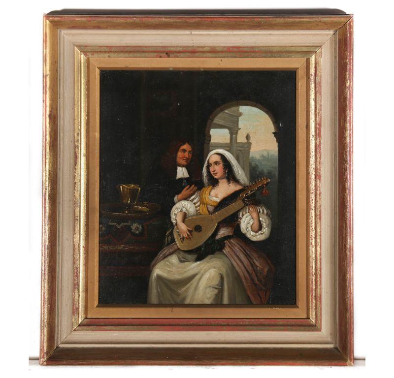 Dopo Jan van Mieris (1660-1690) - Olio del XIX secolo, The Connoisseur 2