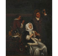 Nach Jan van Mieris (1660-1690) – Ölgemälde, Der Arzt, 19. Jahrhundert