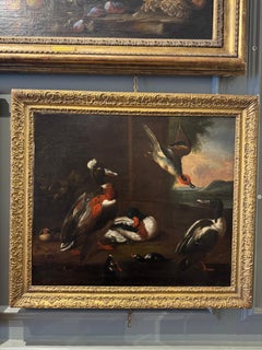 Consort of birds in an ornamental landscape