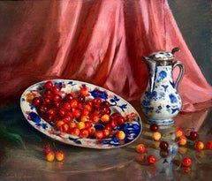 'Still Life with Cherries' by Jan Van Puyenbroeck (Antwerp 1887 – 1972 Schoten)