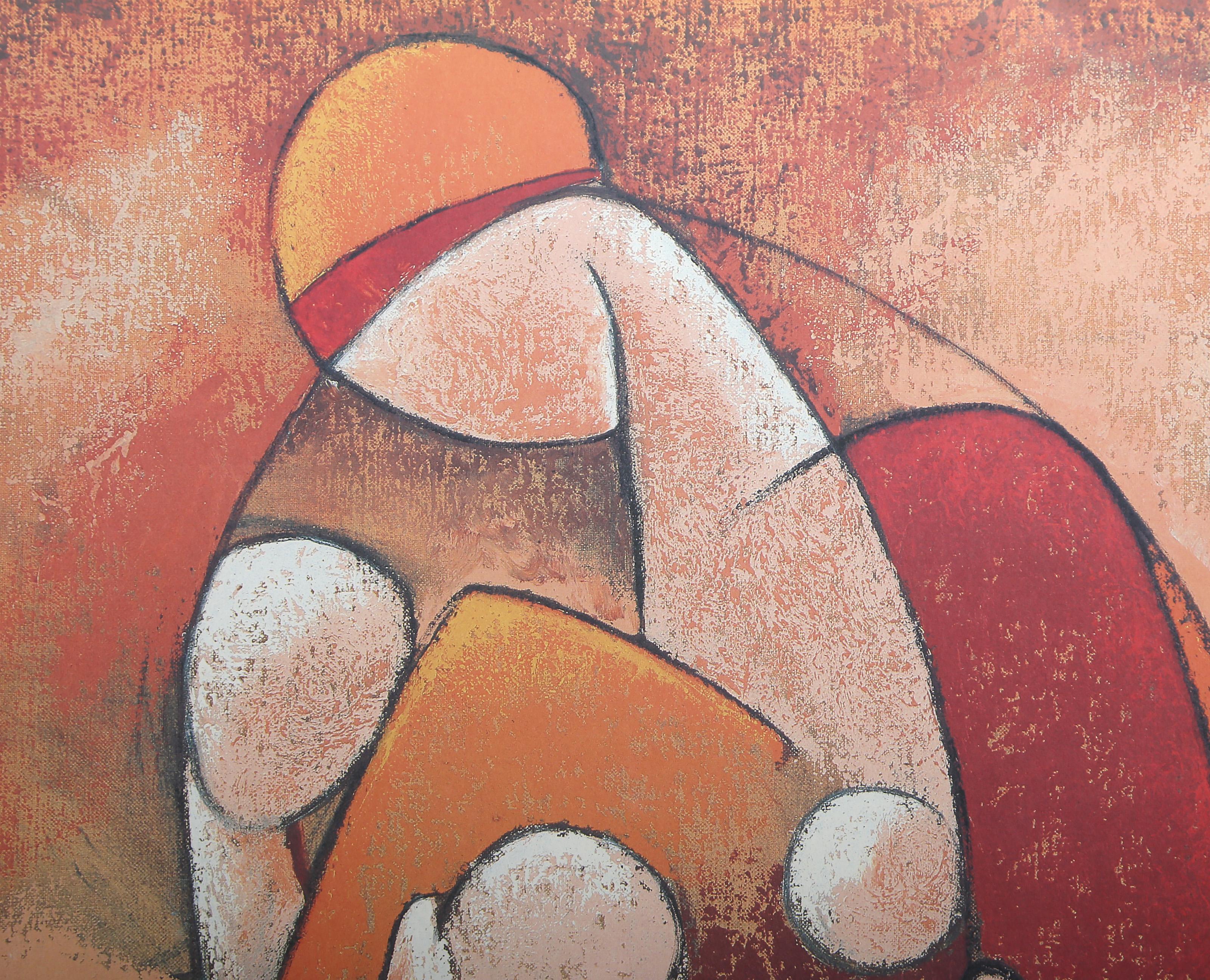Mère & Child, lithographie cubiste de Jan Van Raay en vente 3