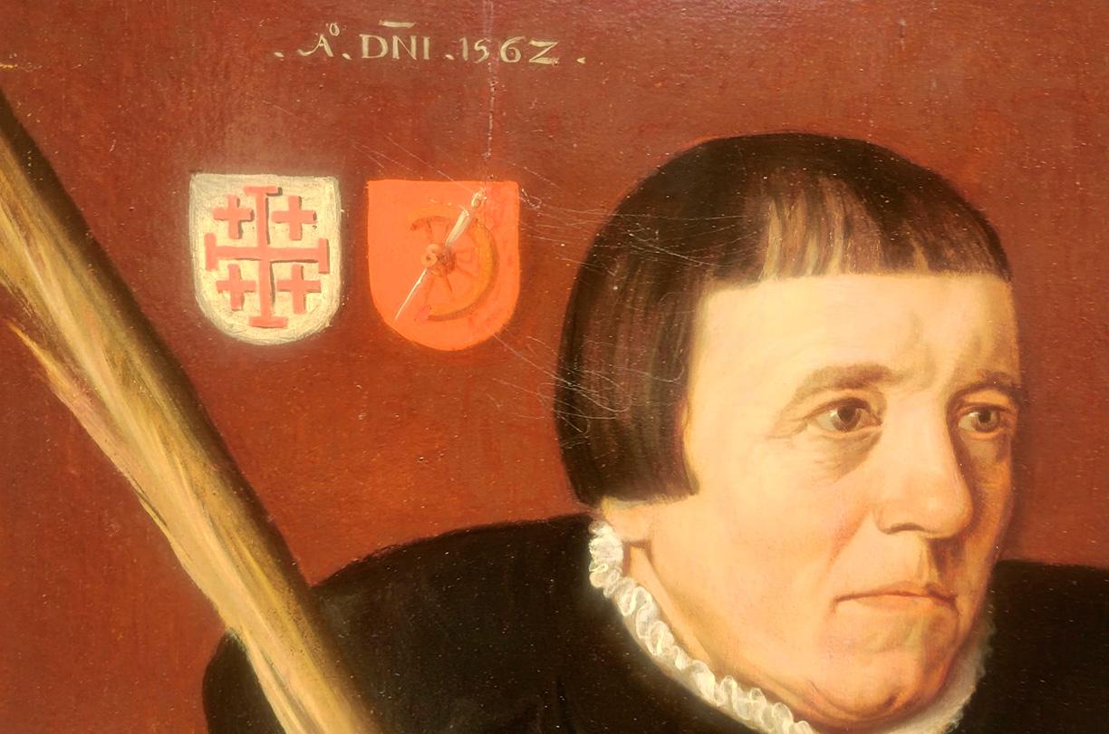 XVIe siècle Jan van Scorel Portrait d'un membre de la confrérie de Jérusalem en vente 6