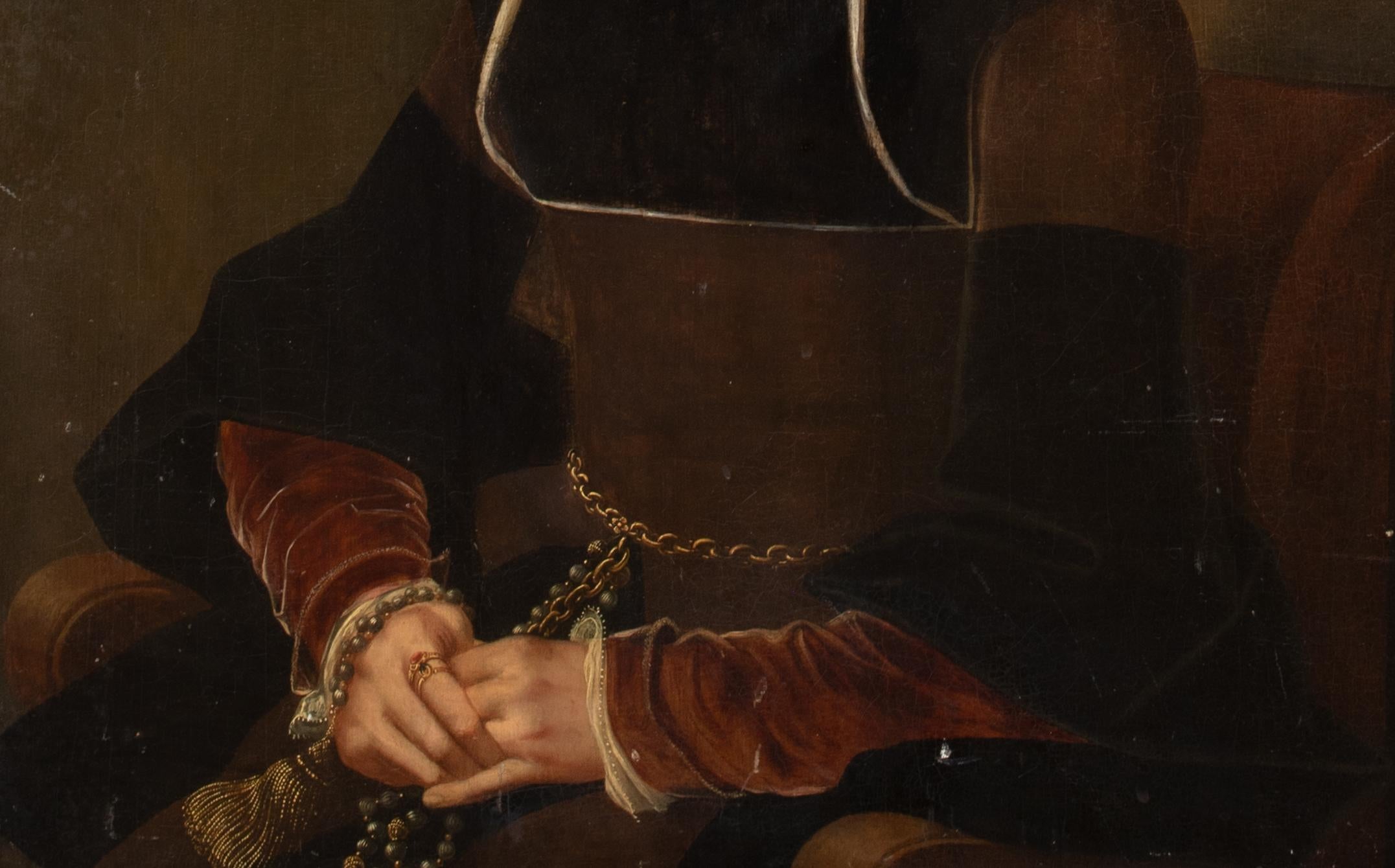 Portrait of a Woman Identified as Francisca Van Luxemburg, dated 1528 For Sale 2