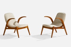 Jan Vaněk, Chaises longues, Wood, tissu, République tchèque, années 1960