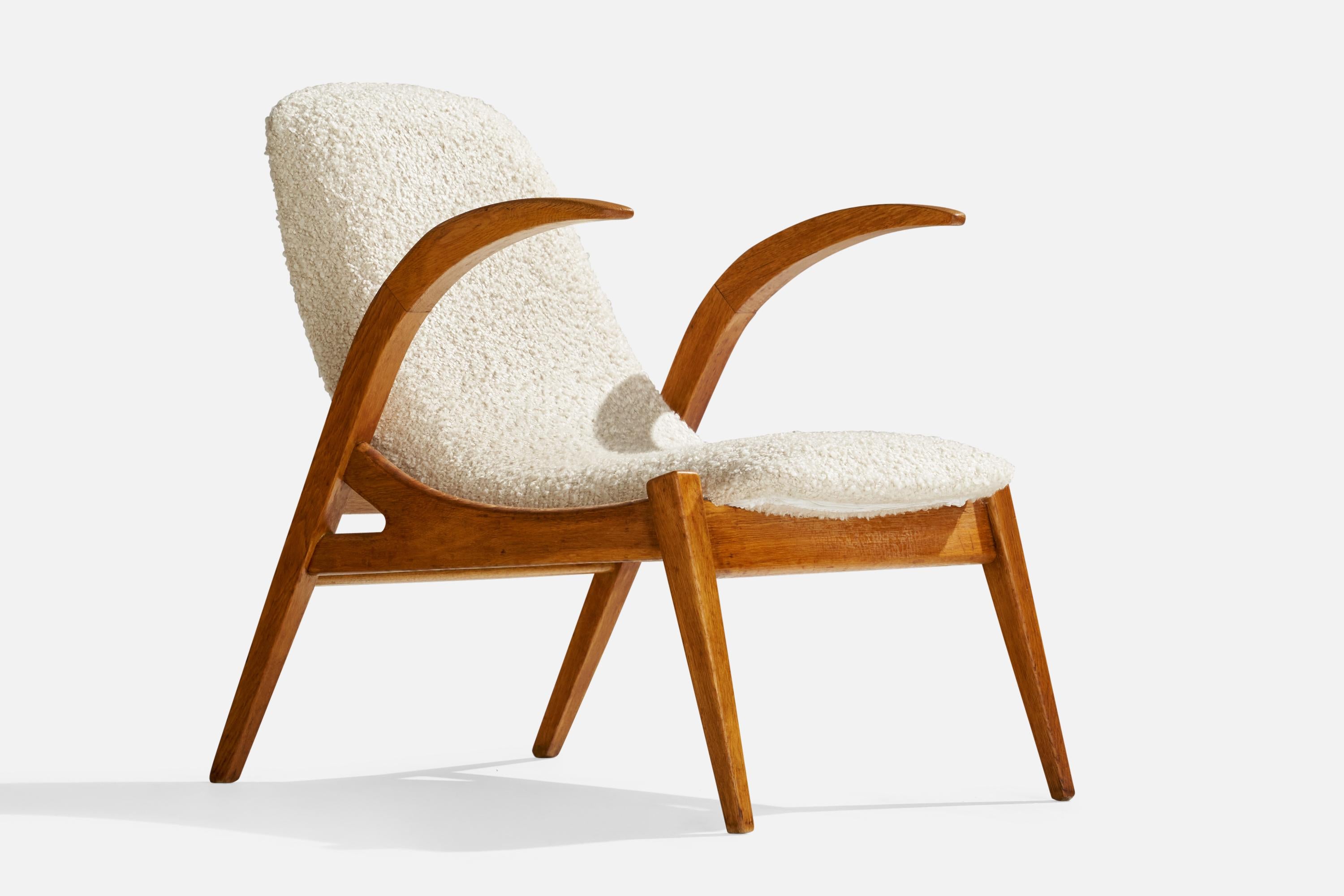 Mid-20th Century Jan Vaněk, Lounge Chairs, Wood, Fabric, Czech Republic, 1960s For Sale