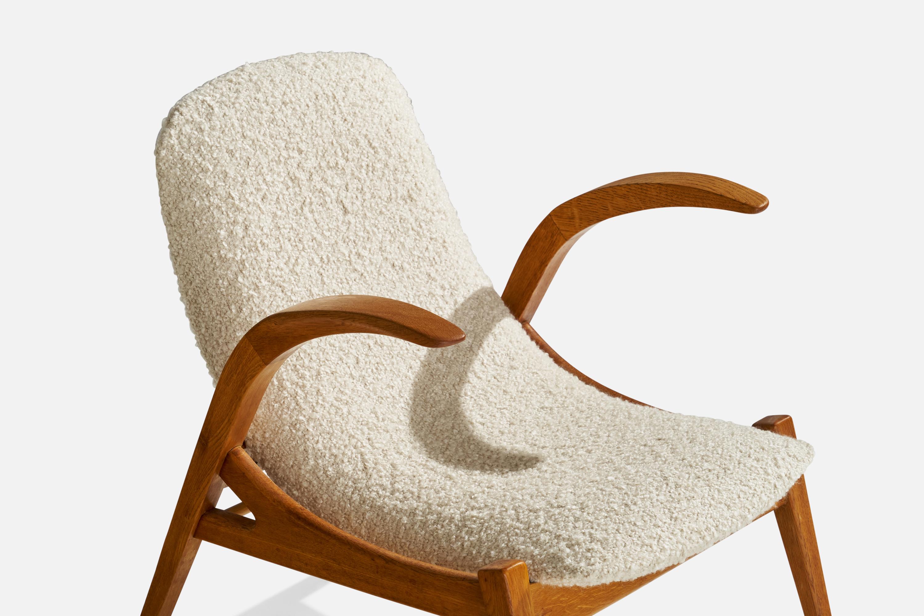 Jan Vaněk, Lounge Chairs, Wood, Fabric, Czech Republic, 1960s For Sale 4