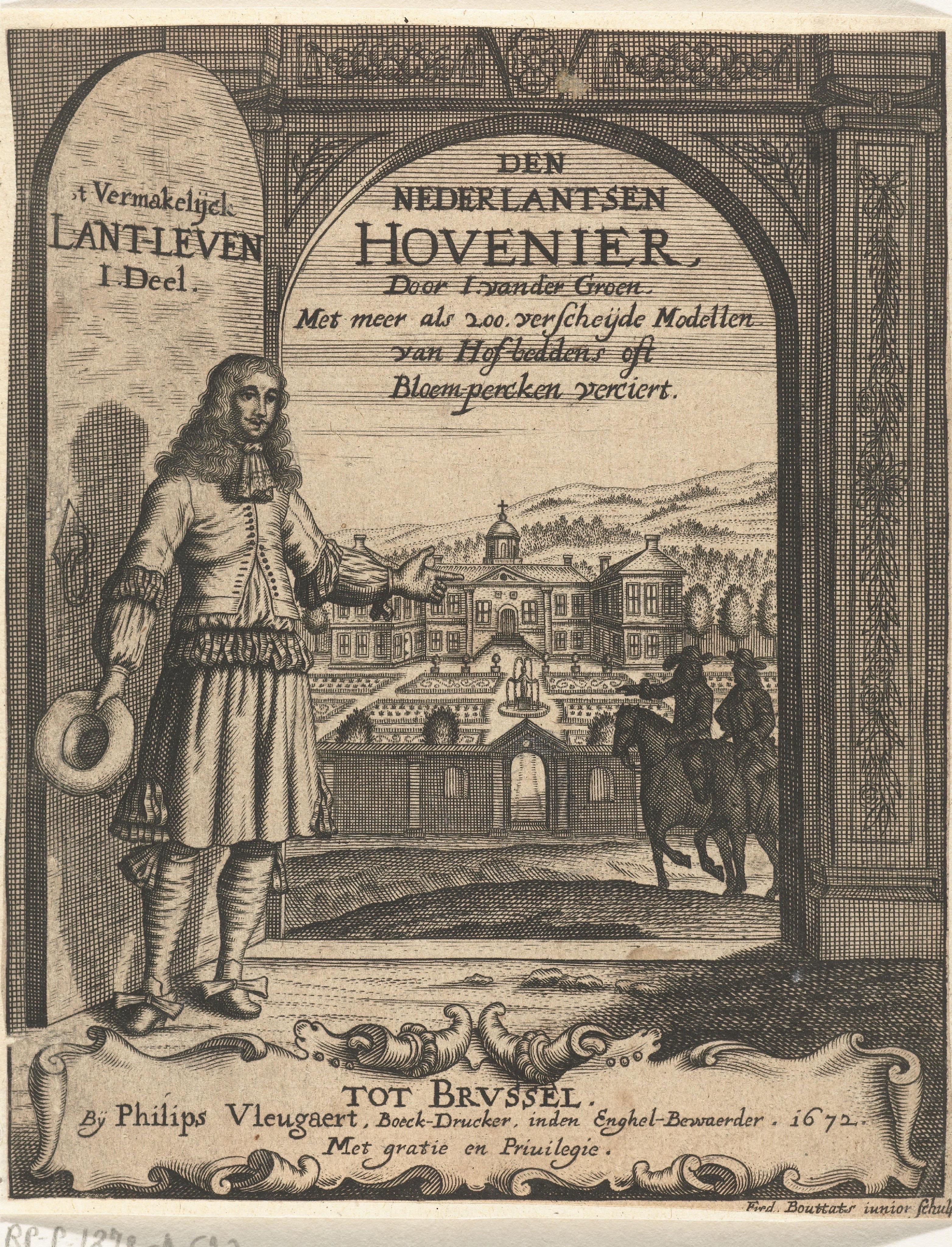 Portamento antico olandese del XVII secolo di Jan Boudaen Courten - erbario 6