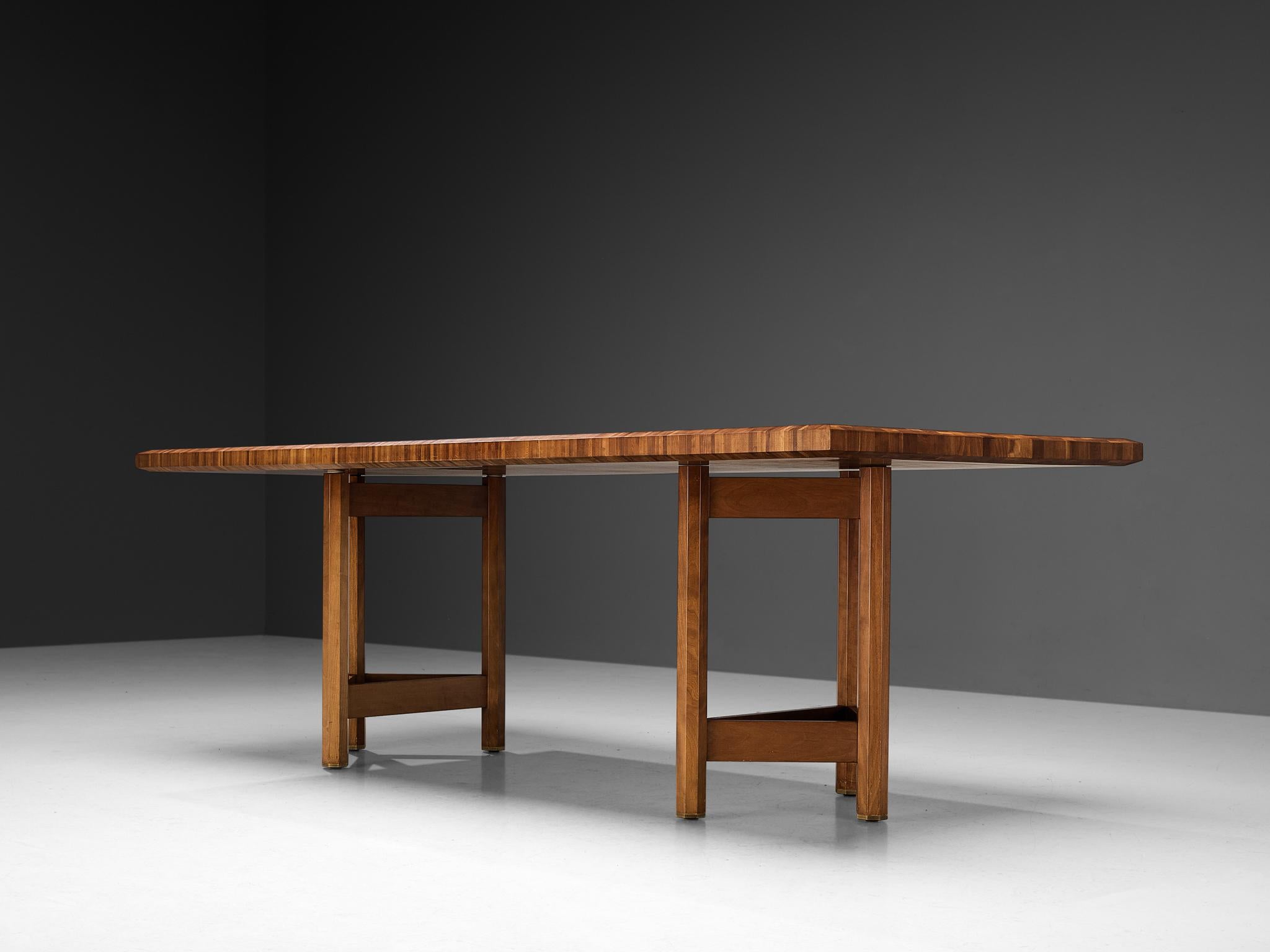 Table de salle à manger rare Jan Vlug en bois Bon état - En vente à Waalwijk, NL