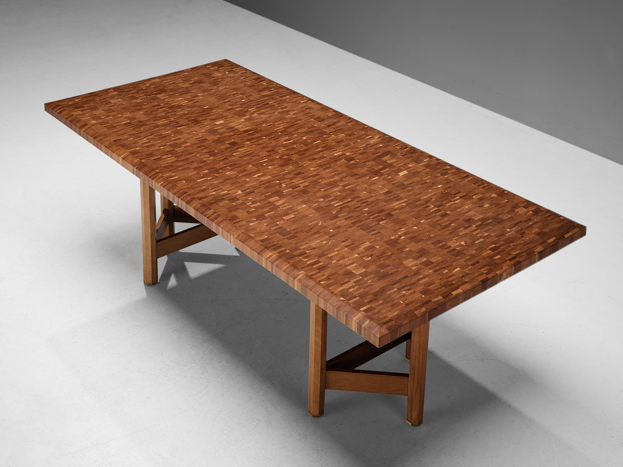 Jan Vlug Rare Dining Table in Wood  For Sale 1