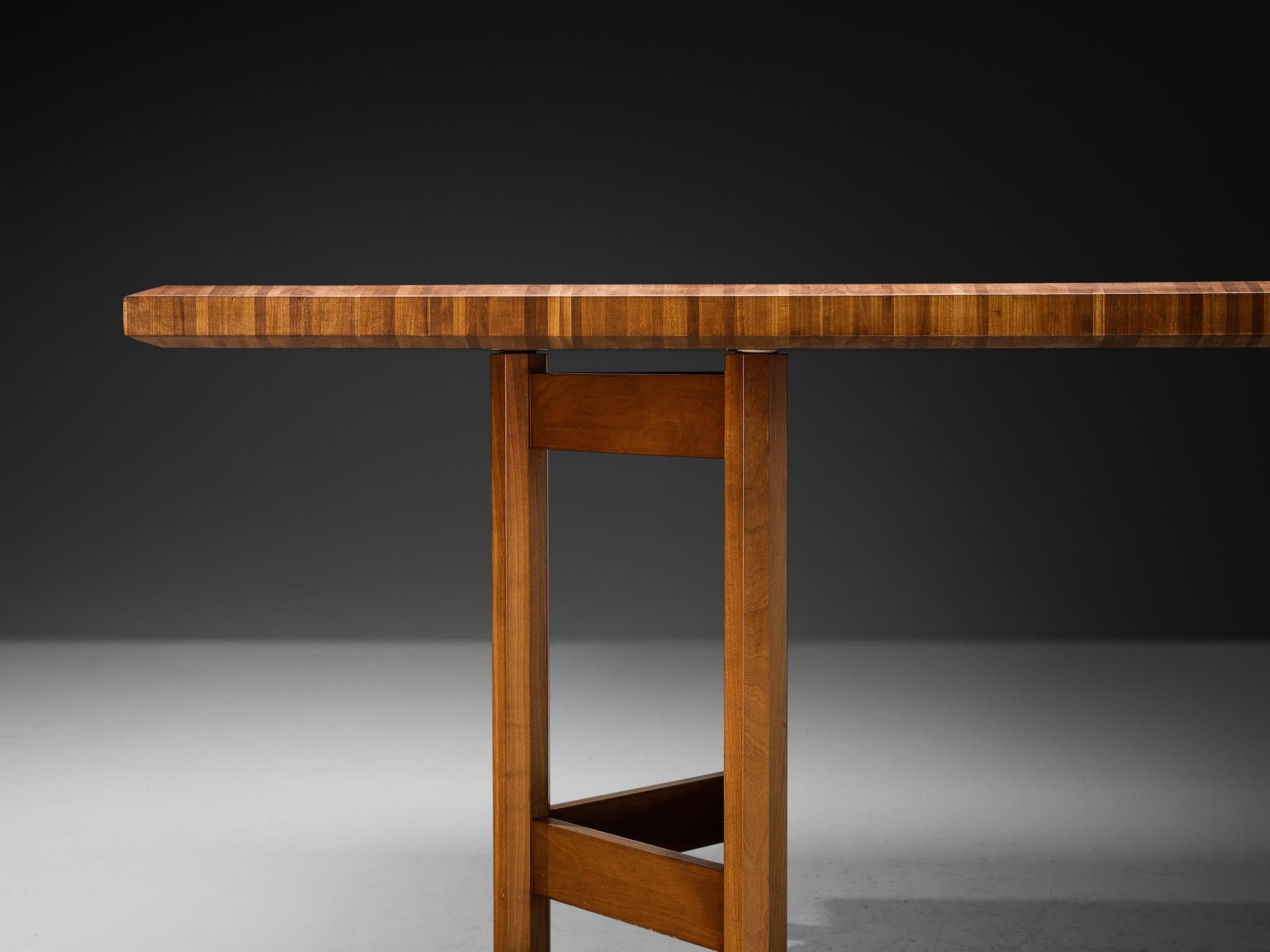 Métal Table de salle à manger rare Jan Vlug en bois en vente