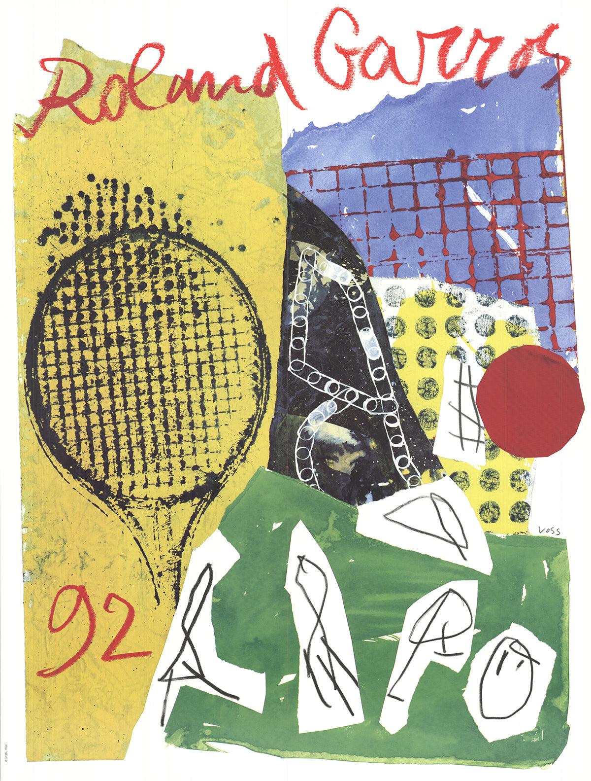 Paper Size: 29.5 x 22.5 inches ( 74.93 x 57.15 cm )
Image Size: 29.5 x 22.5 inches ( 74.93 x 57.15 cm )
Framed: No
Condition: A: Mint

Additional Details: Official poster designed and created for the tennis tournament held at Roland Garros French