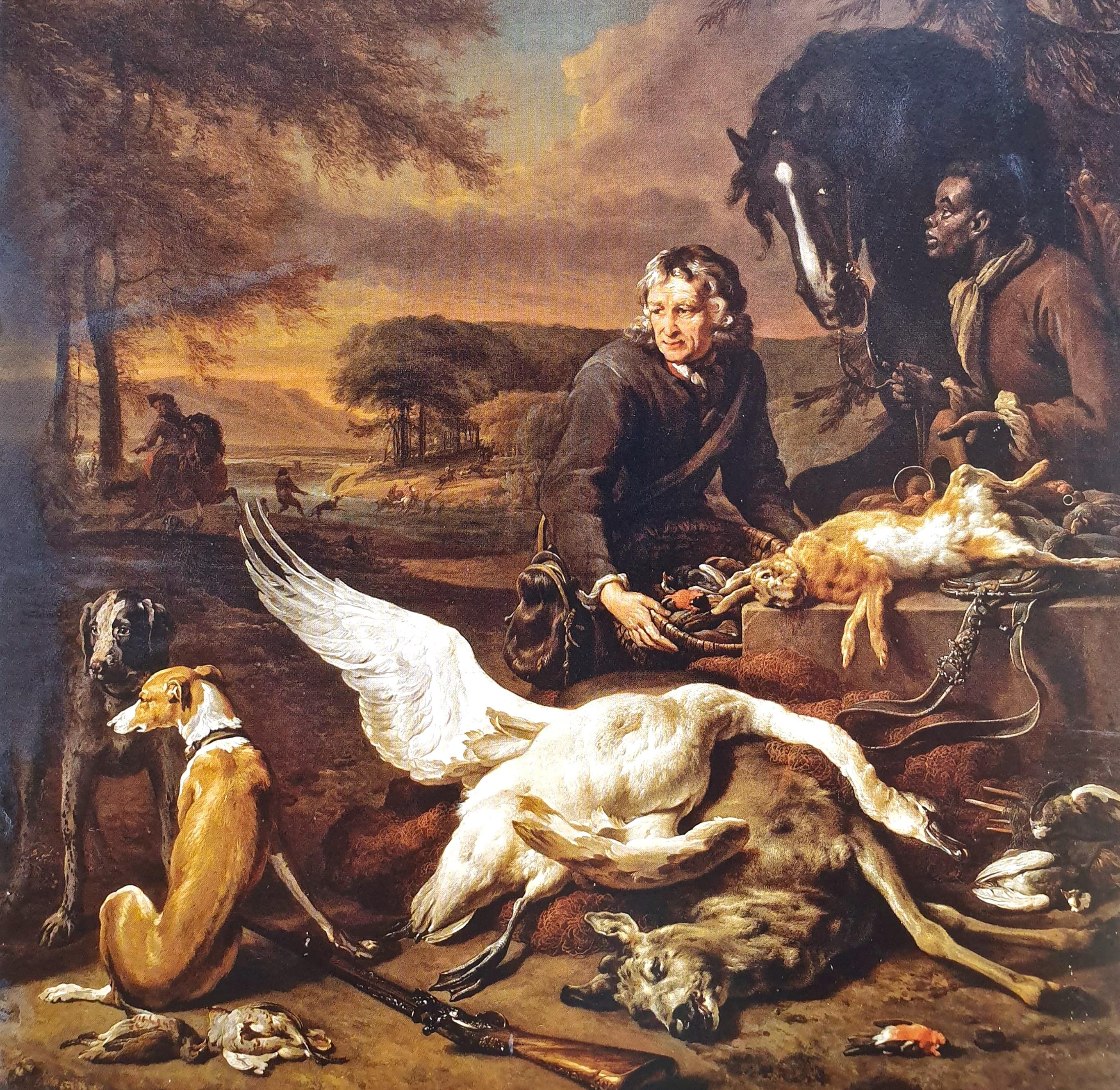 Ten Dog Studies and a Study of a Stole, a panel attributed to Jan Weenix For Sale 9