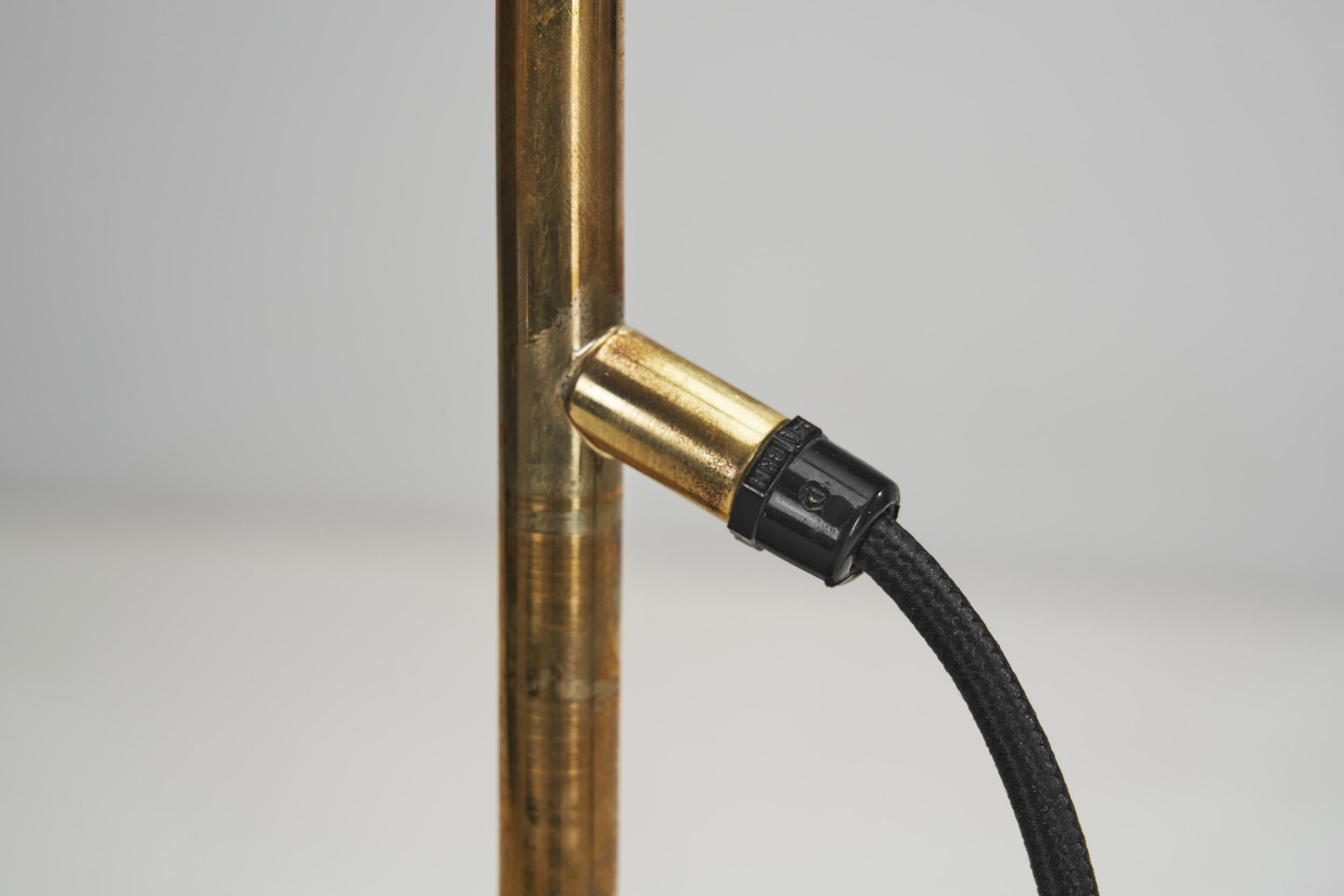 Jan Wickelgren Curved Brass Floor Lamp for Aneta Belysning AB, Sweden 1970s For Sale 7