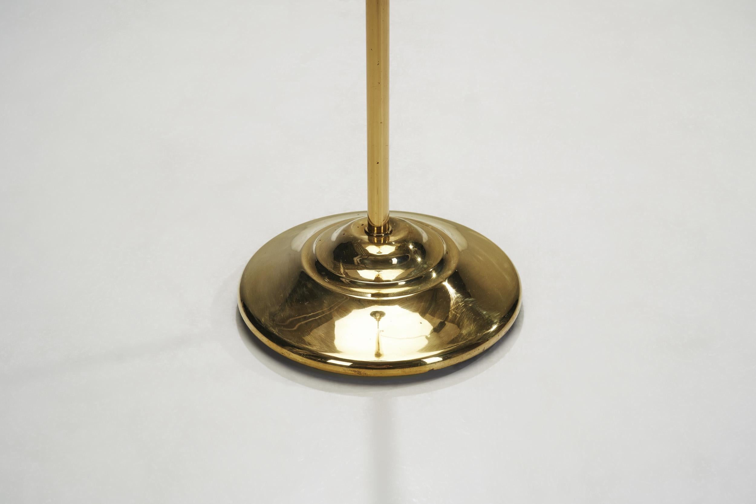 Jan Wickelgren Curved Brass Floor Lamp for Aneta Belysning AB, Sweden 1970s For Sale 9