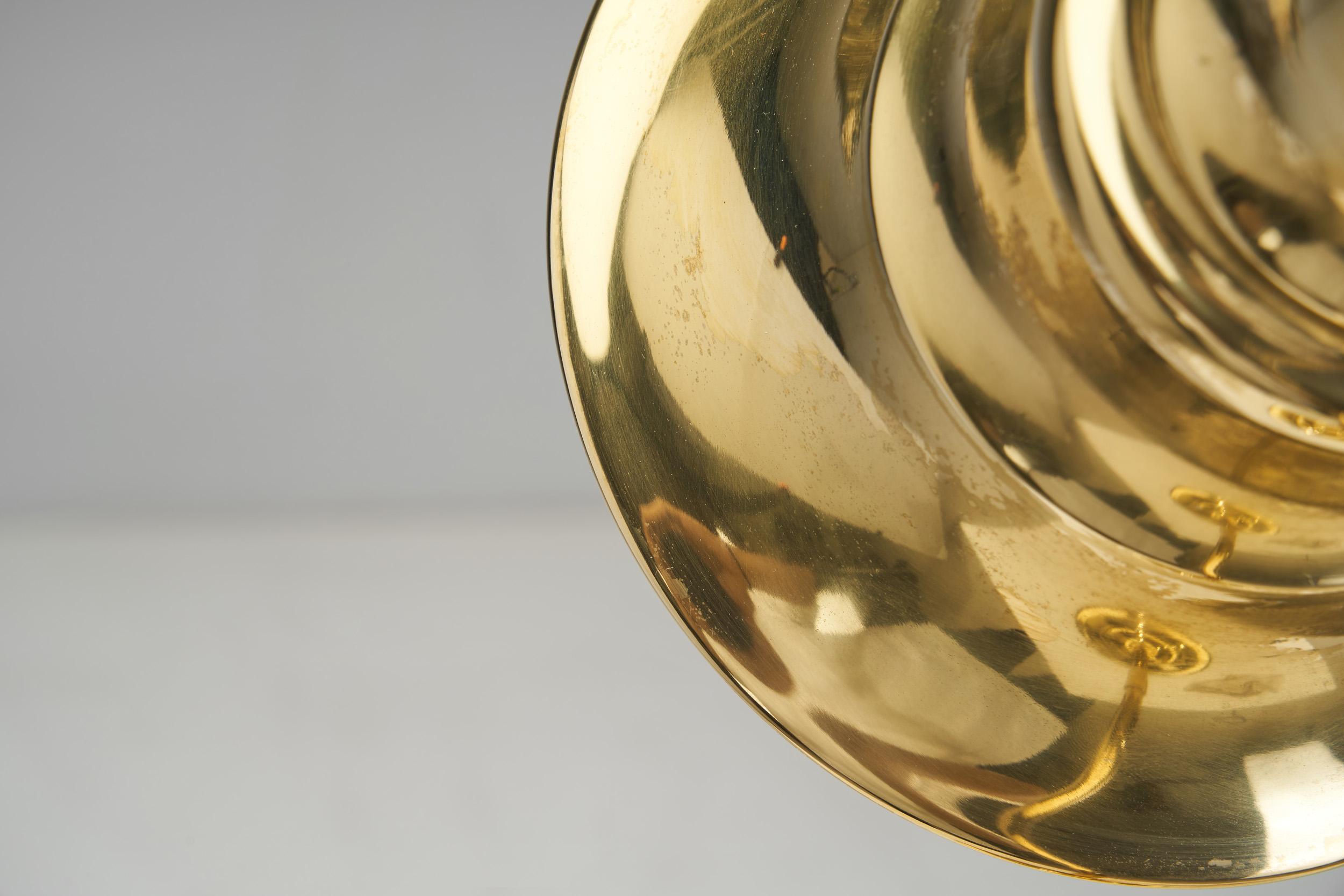 Jan Wickelgren Curved Brass Table Lamp for Aneta Belysning AB, Sweden, 1970s For Sale 7