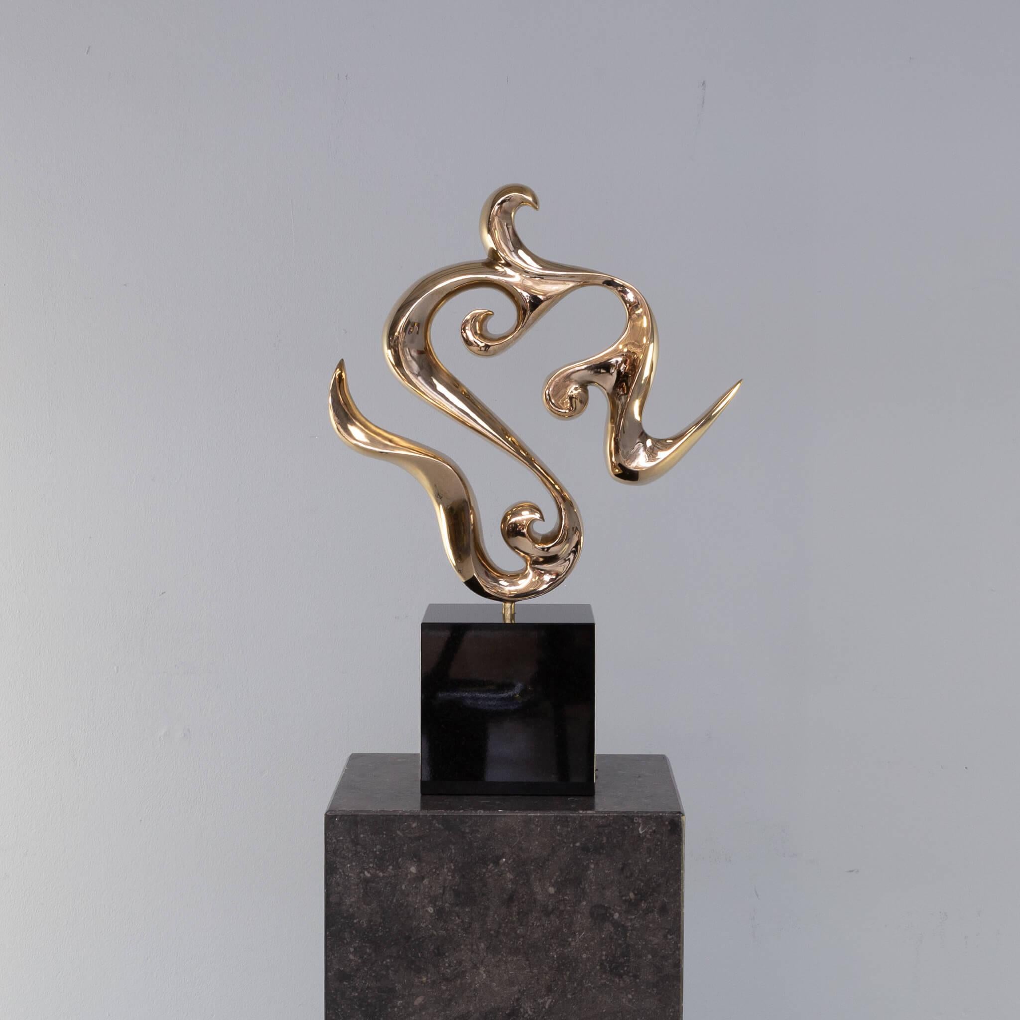 Dutch Jan Willem Krijger ‘Flow’ Bronze Sculpture For Sale