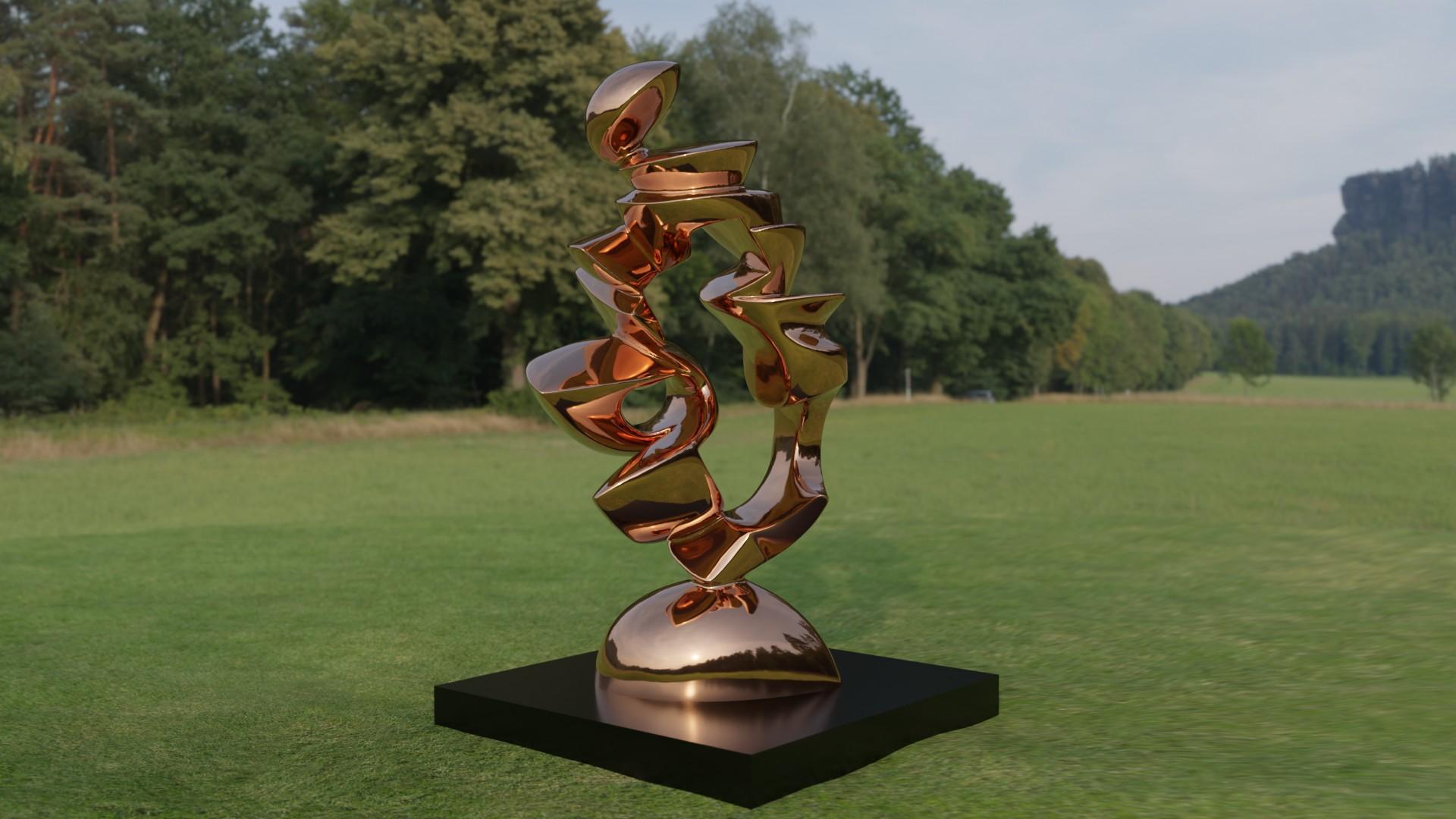 Expansion ( of the Heart ) - Abstract Sculpture by Jan Willem Krijger