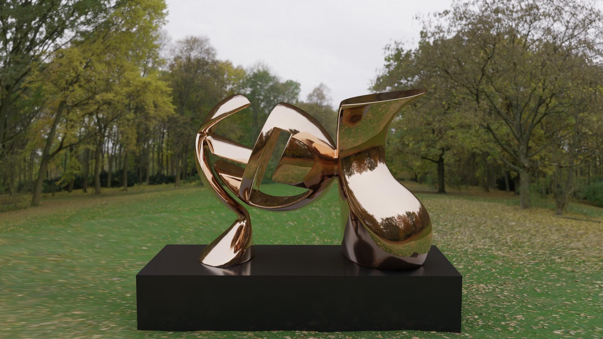 Horizontale Harmonie (Abstrakt), Sculpture, von Jan Willem Krijger