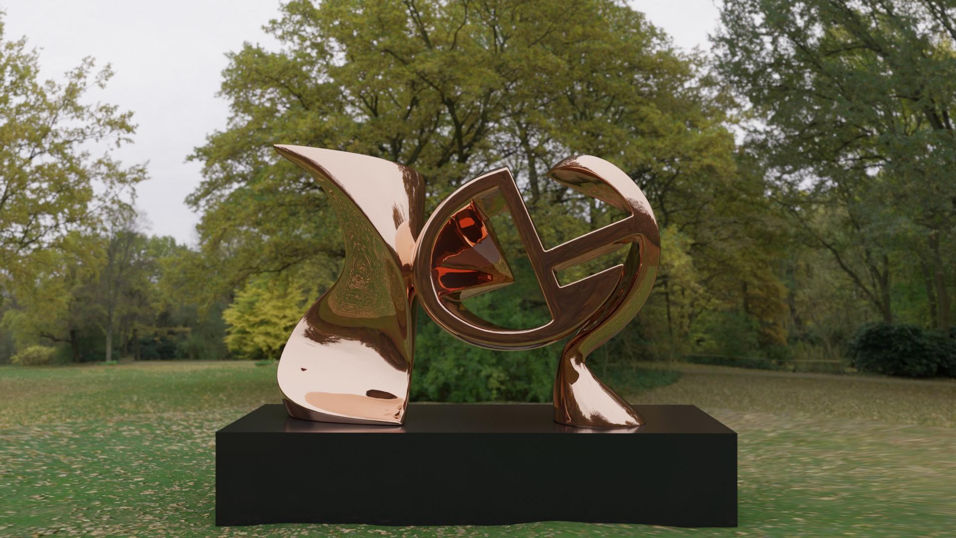 Jan Willem Krijger Abstract Sculpture – Horizontale Harmonie