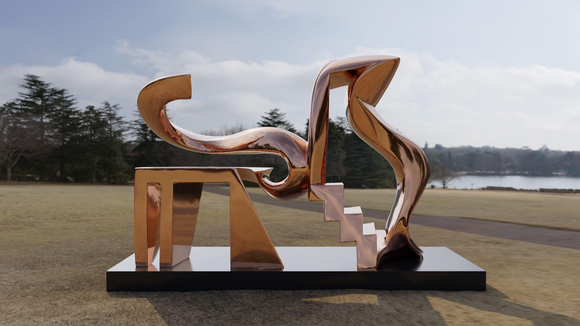 Jan Willem Krijger Abstract Sculpture – Modern Sphynx