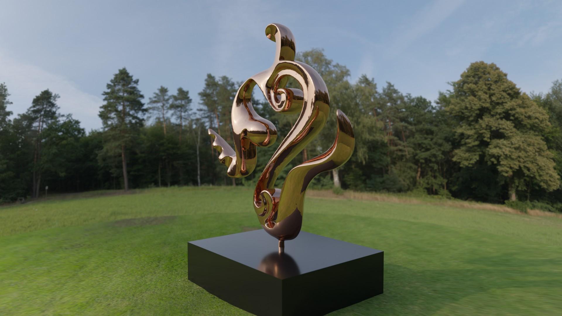 The Flow, monumental size - Abstract Sculpture by Jan Willem Krijger