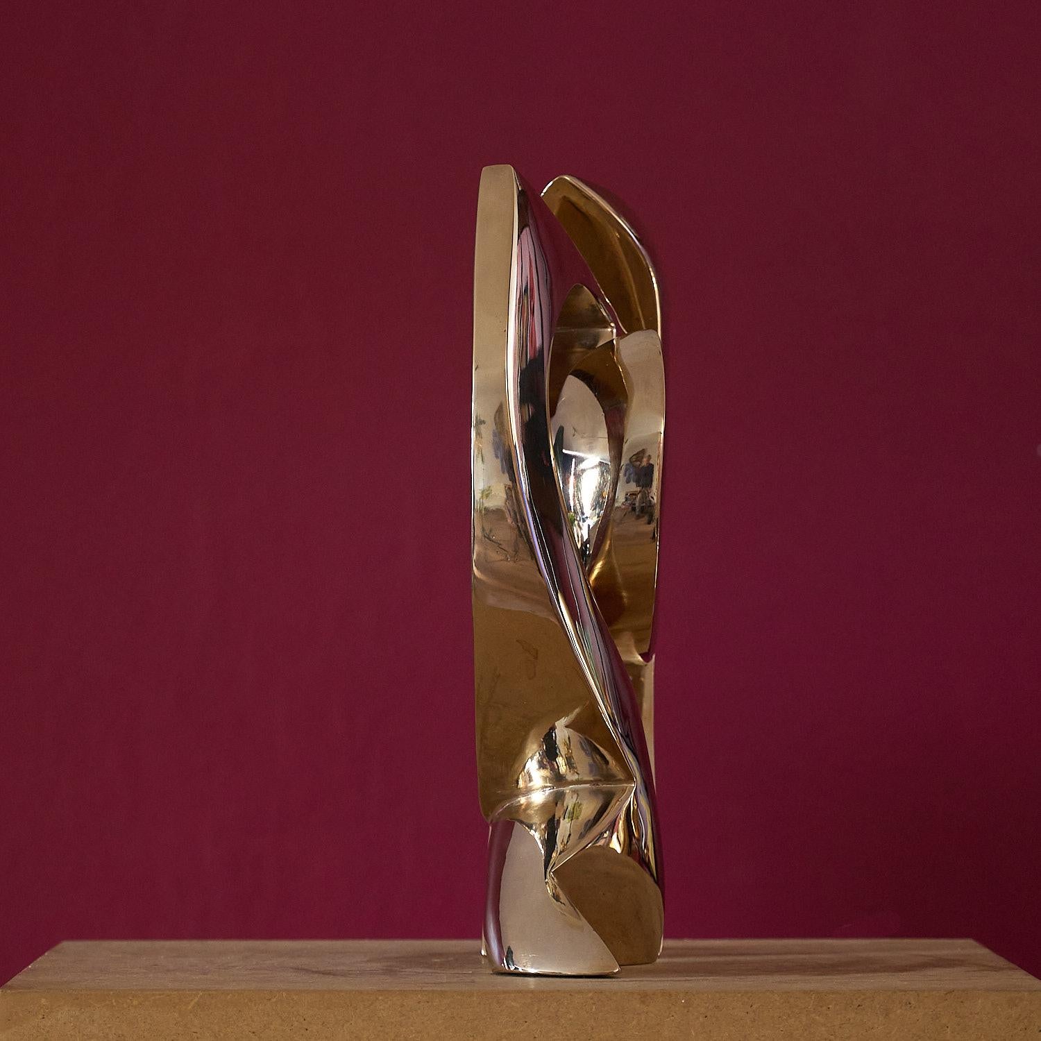 Sculpture, bronze polished modern contemporary art. Title the Gate For Sale 1